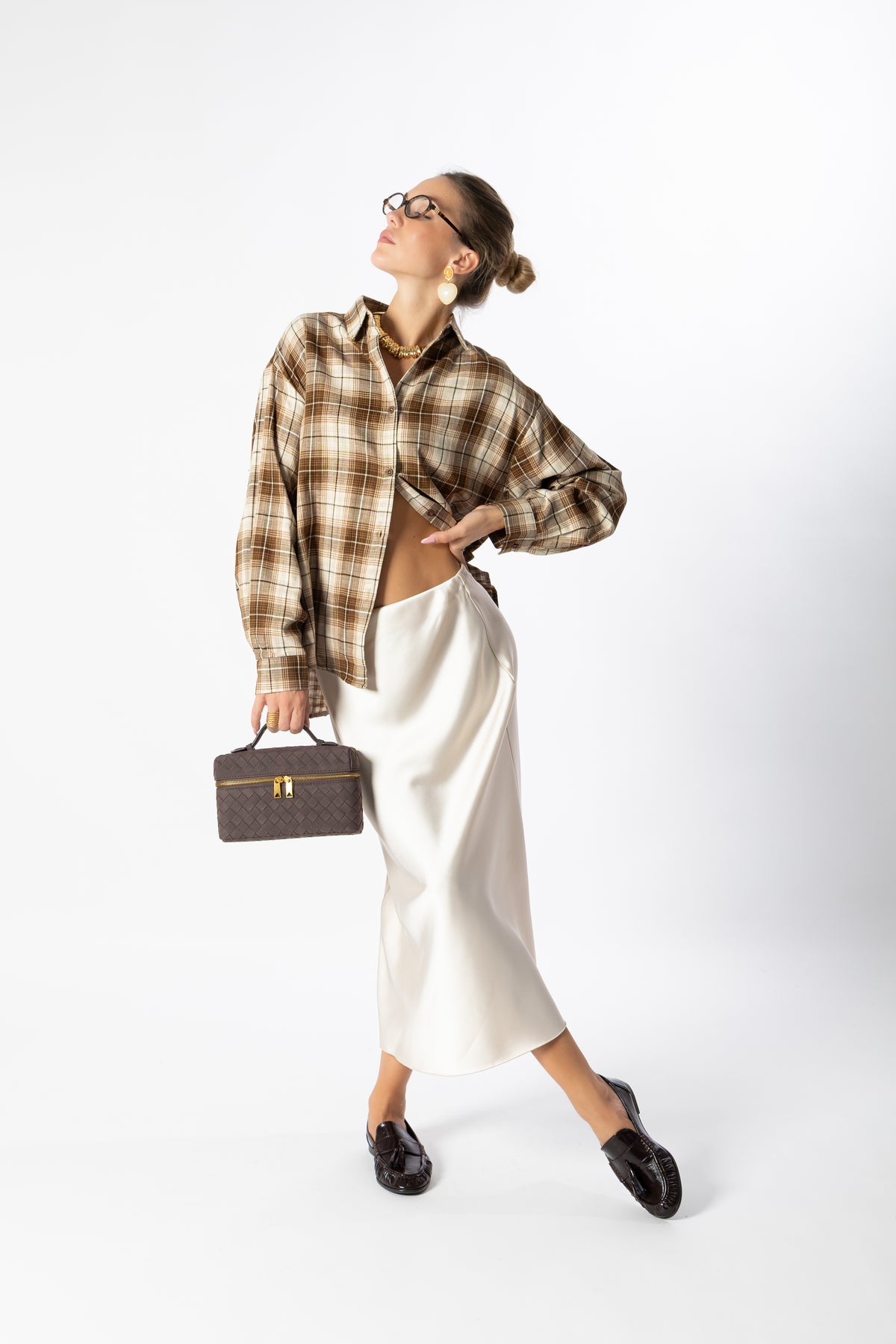 Camicia tartan fiocco