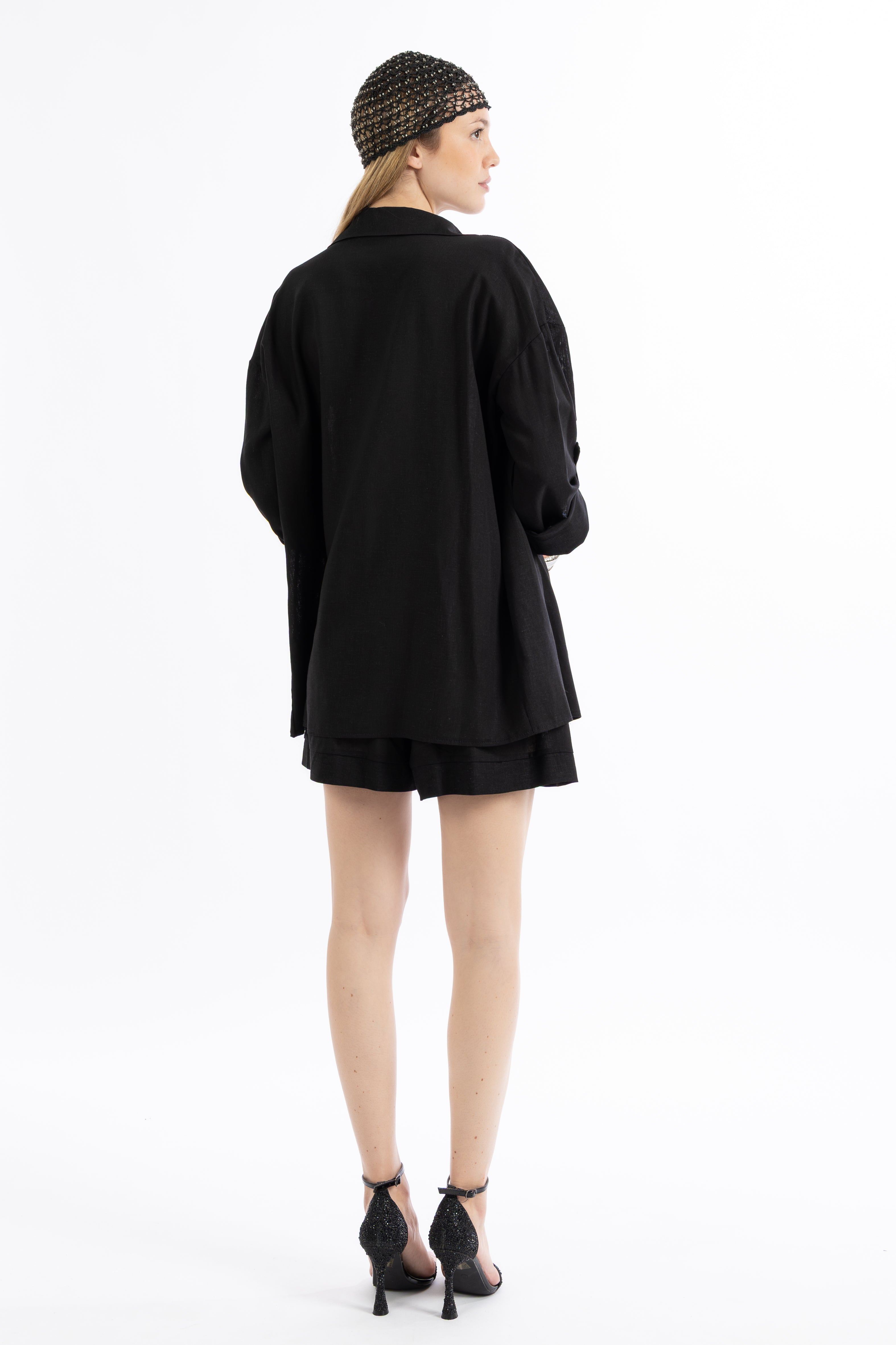 Coordinato short nero