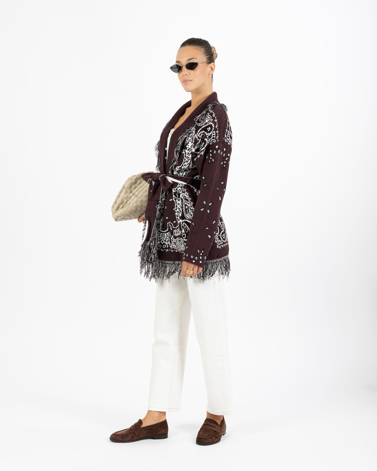 Cardigan bandana cioccolato