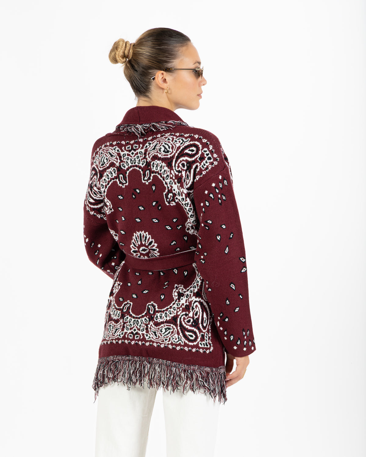 Cardigan bandana bordeaux