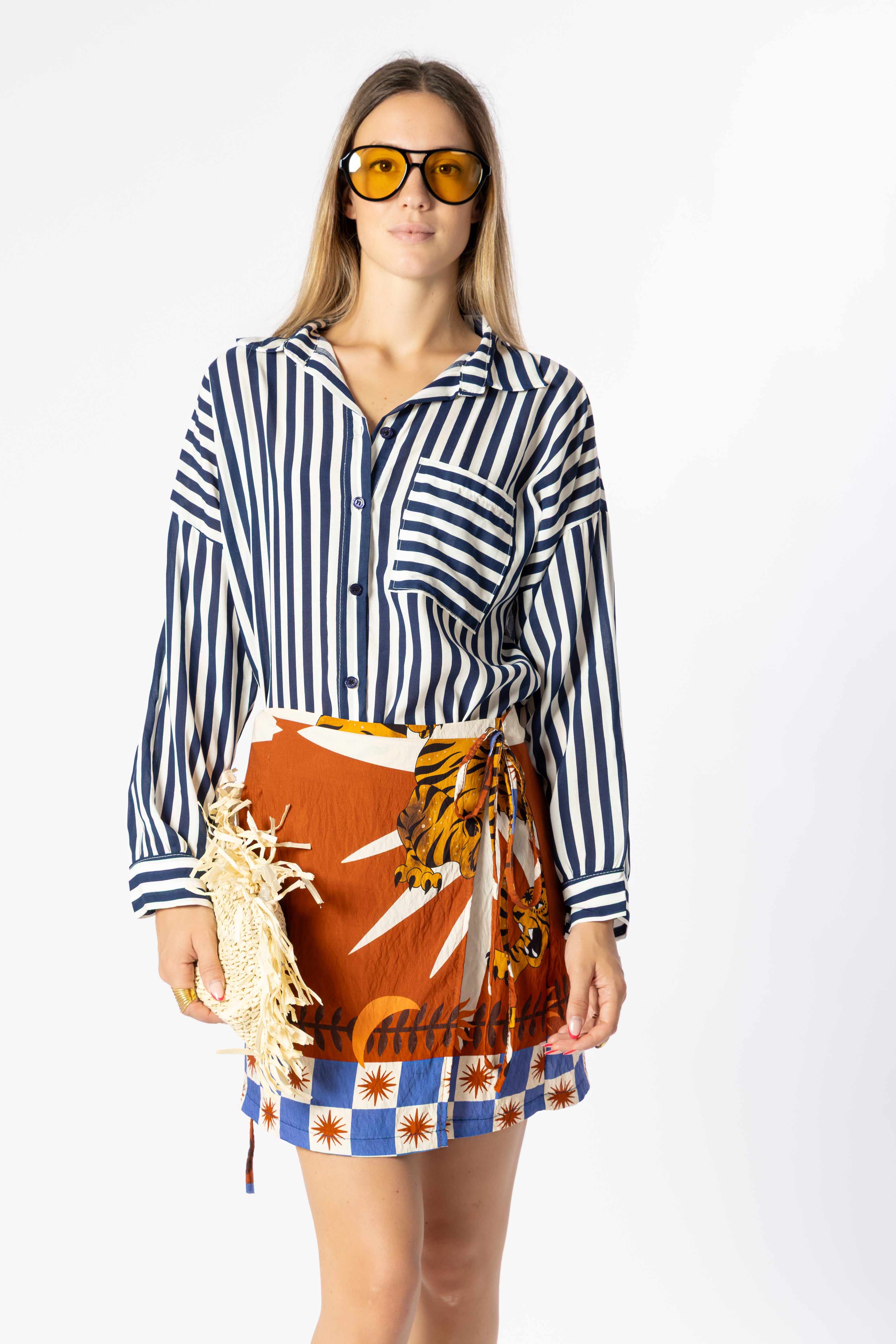 Camicia righe blu