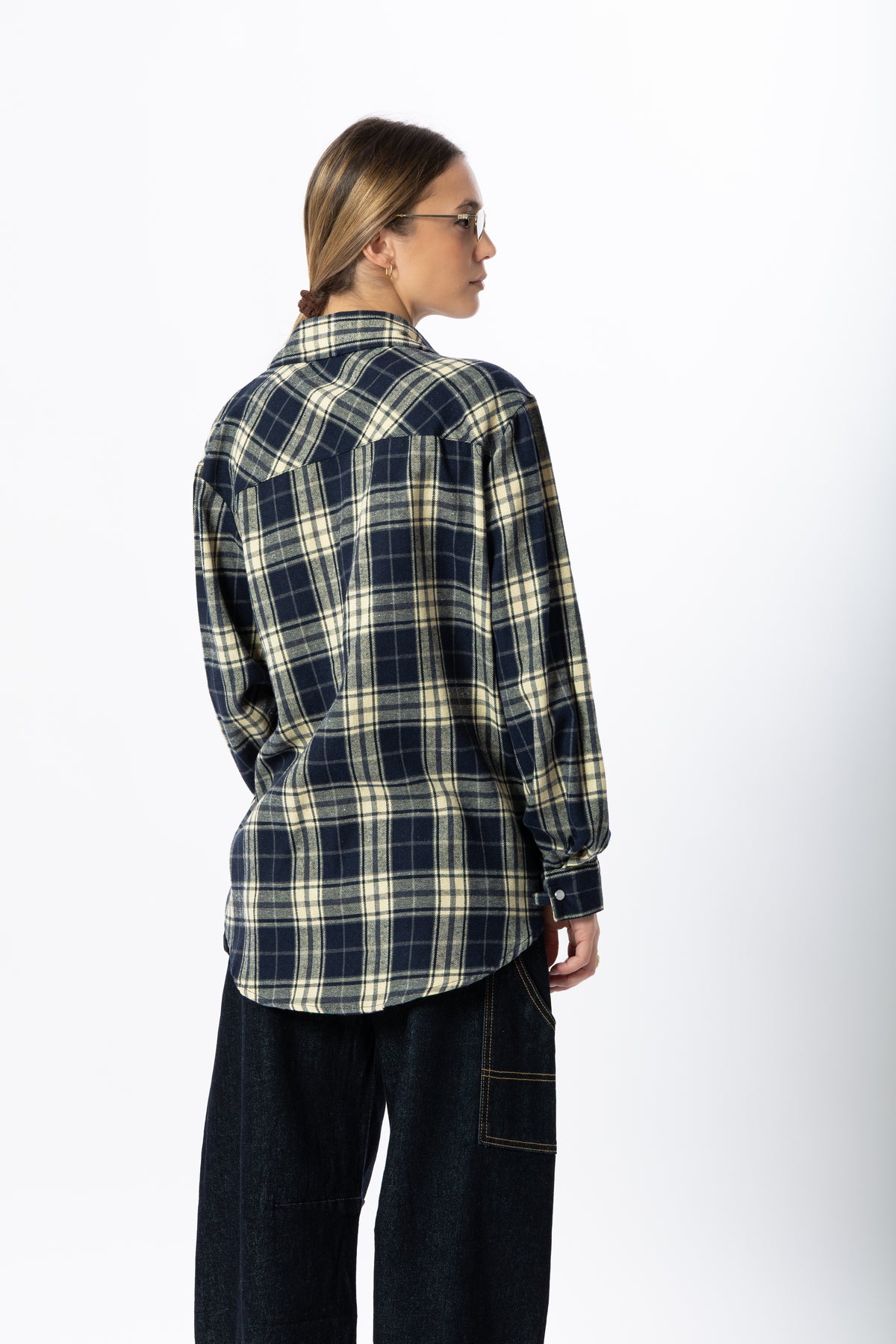 Camicia tartan blu