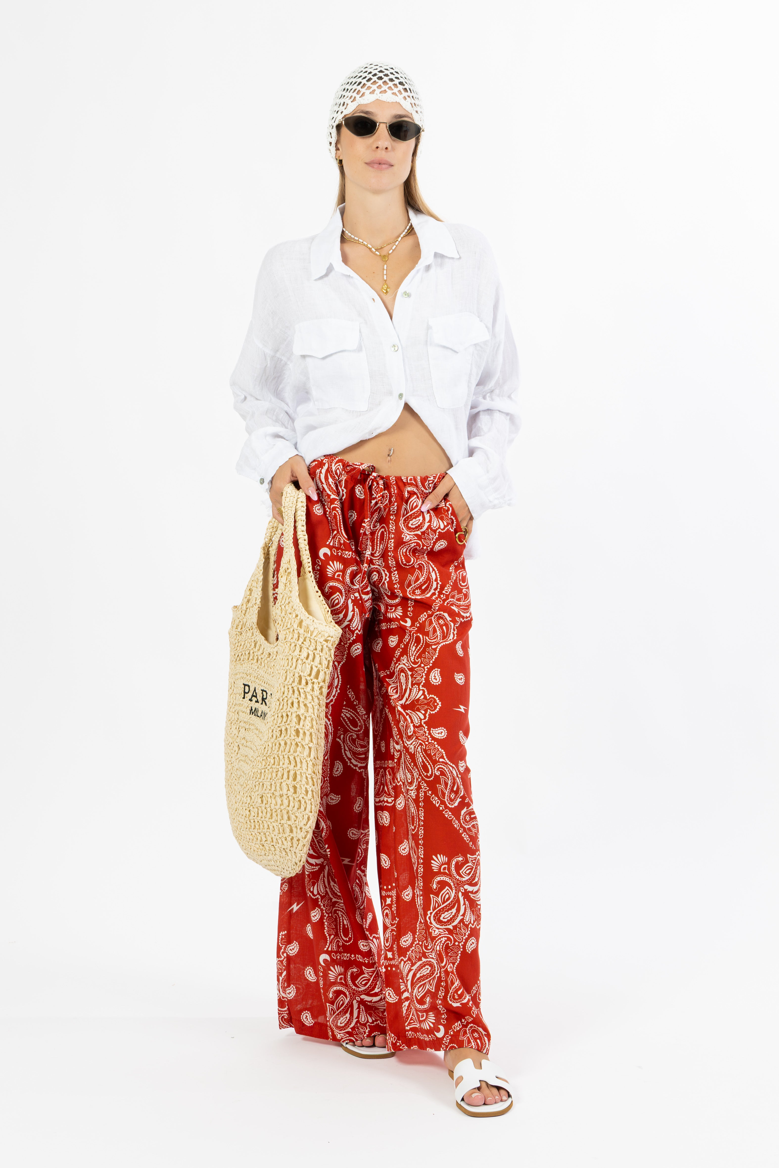 Pantalone bandana rosso
