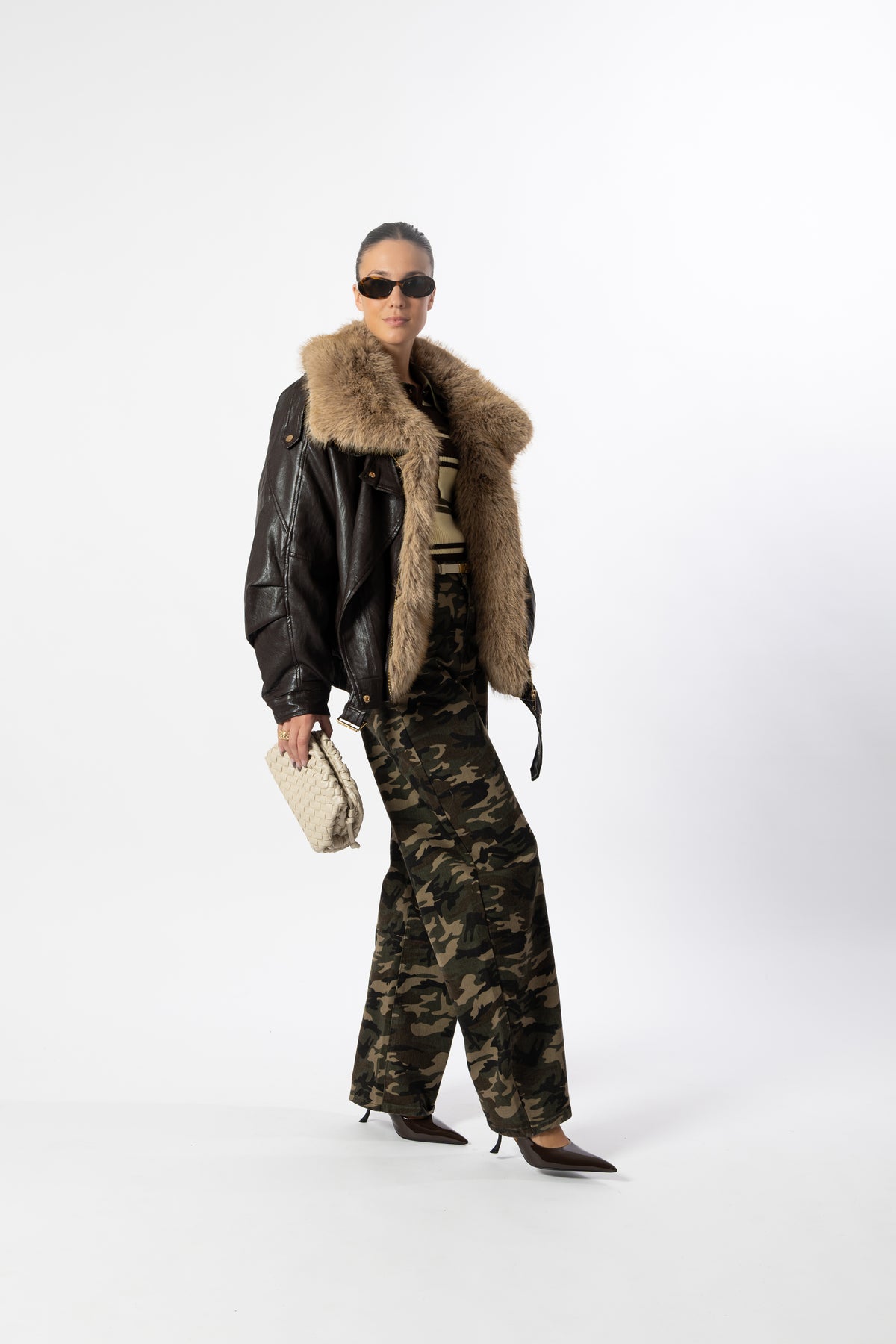 Bomber eco fur cioccolato