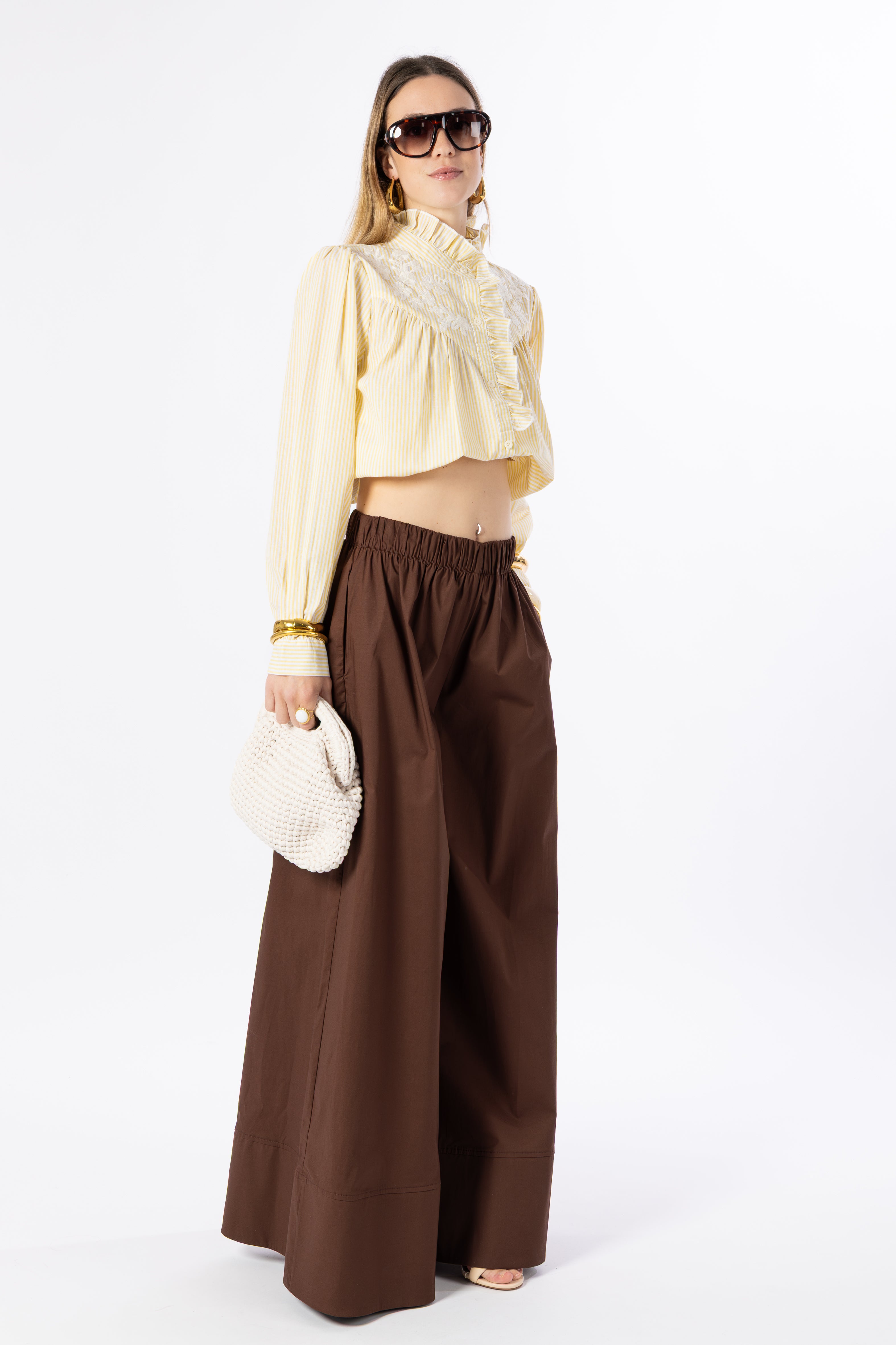 Camicia gessata gialla