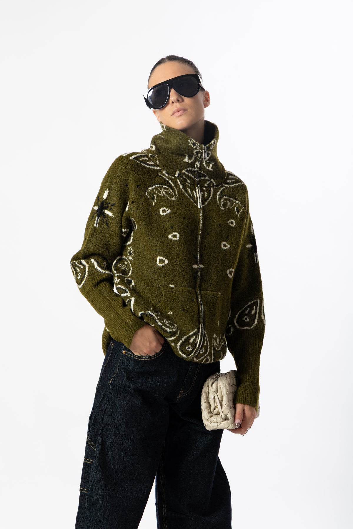 Maglione bandana verde militare