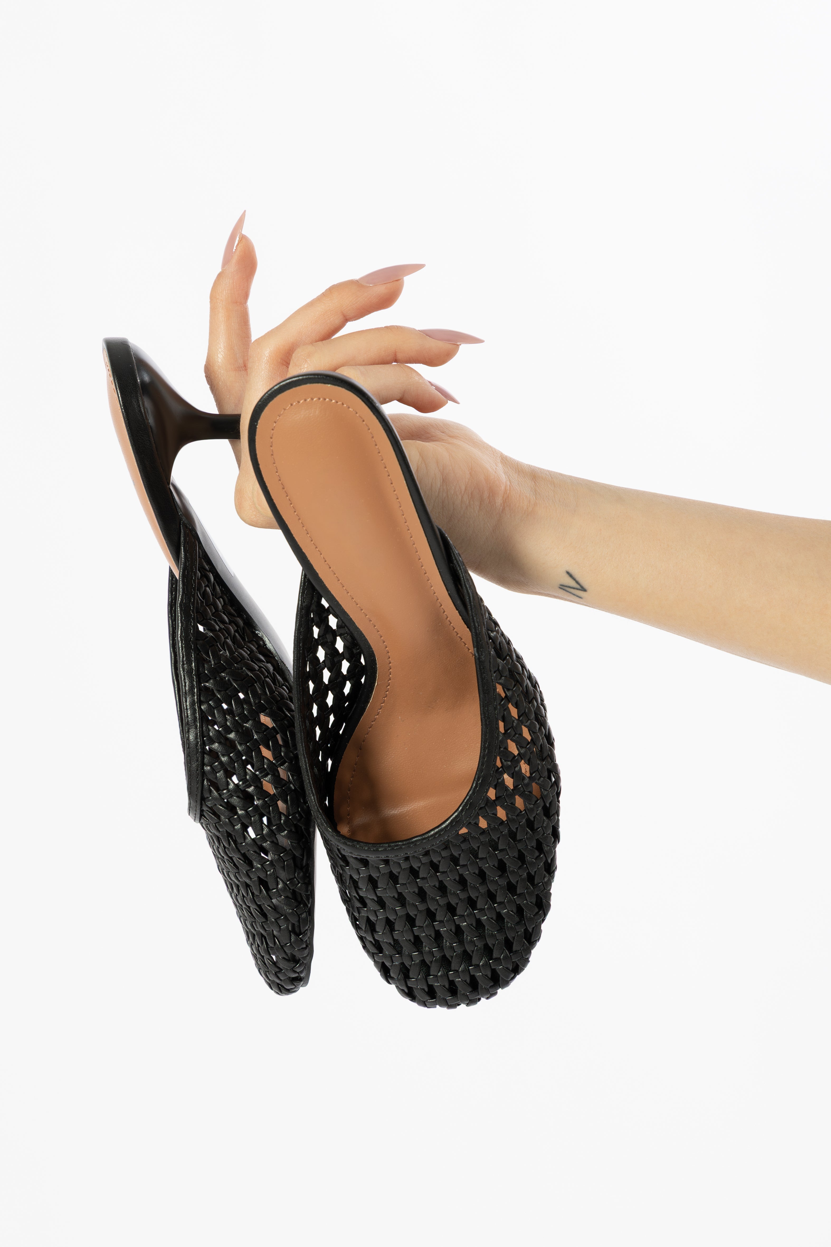 Mules intrecciata