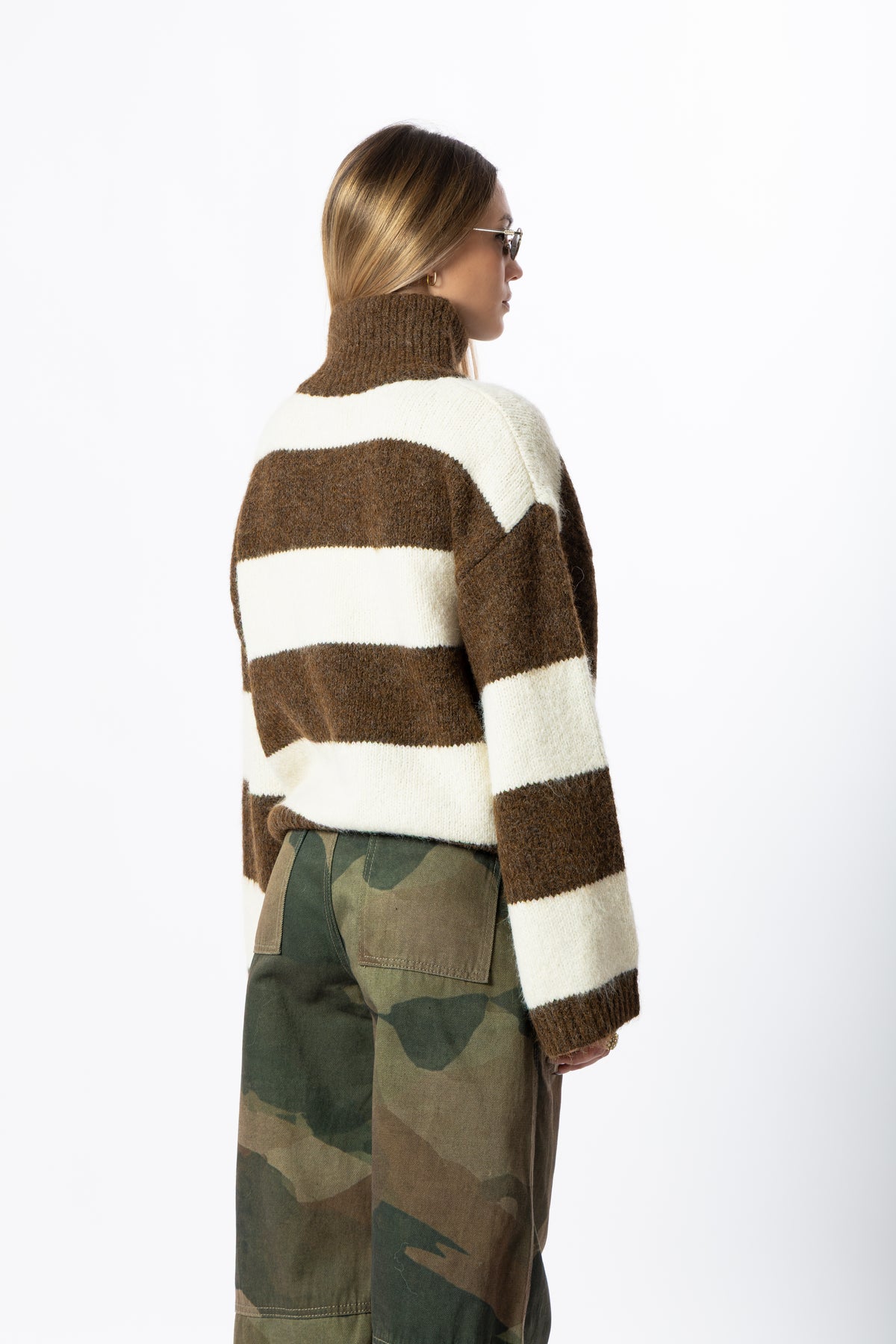 Maglione righe biscotto