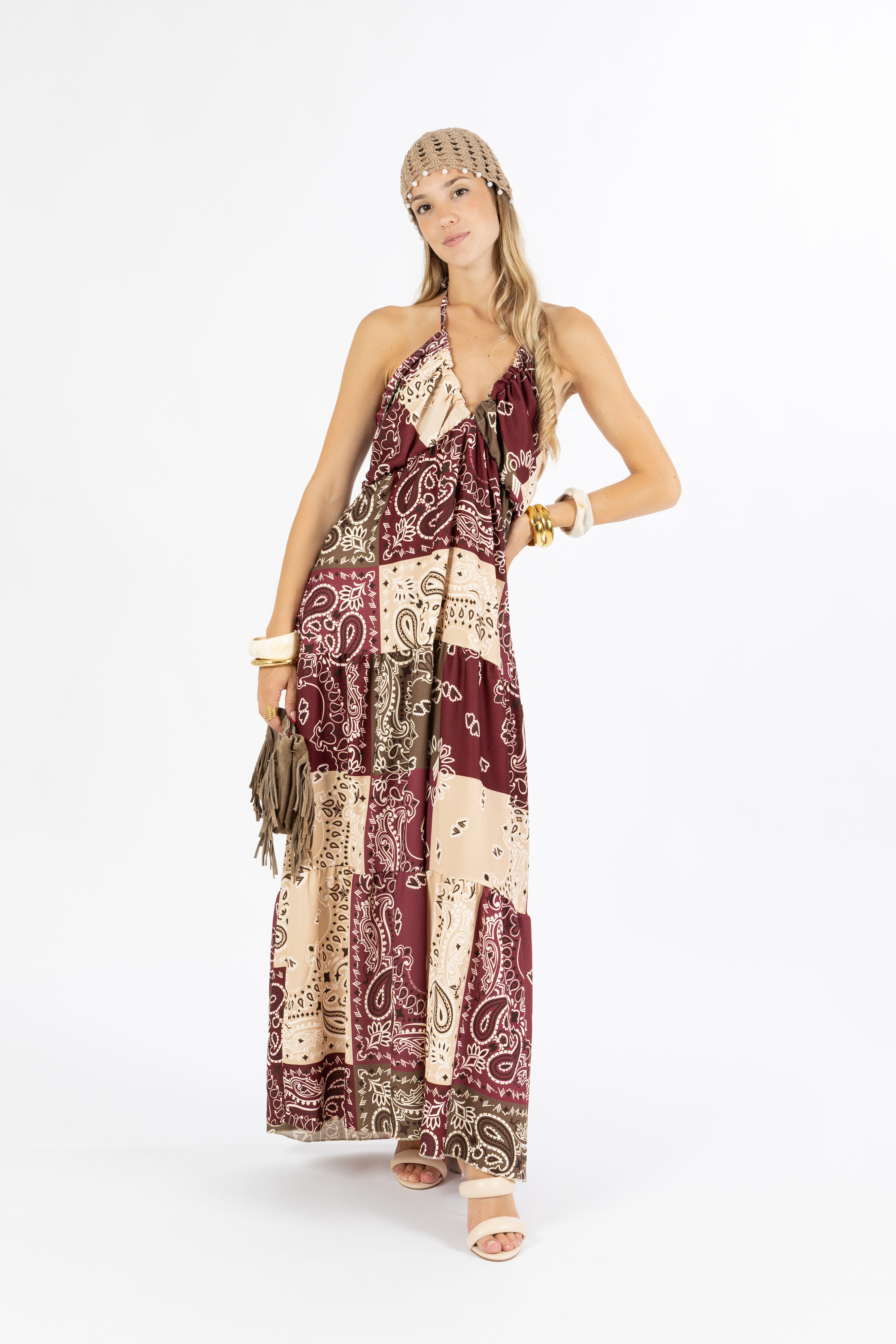 Abito bandana Bordeaux