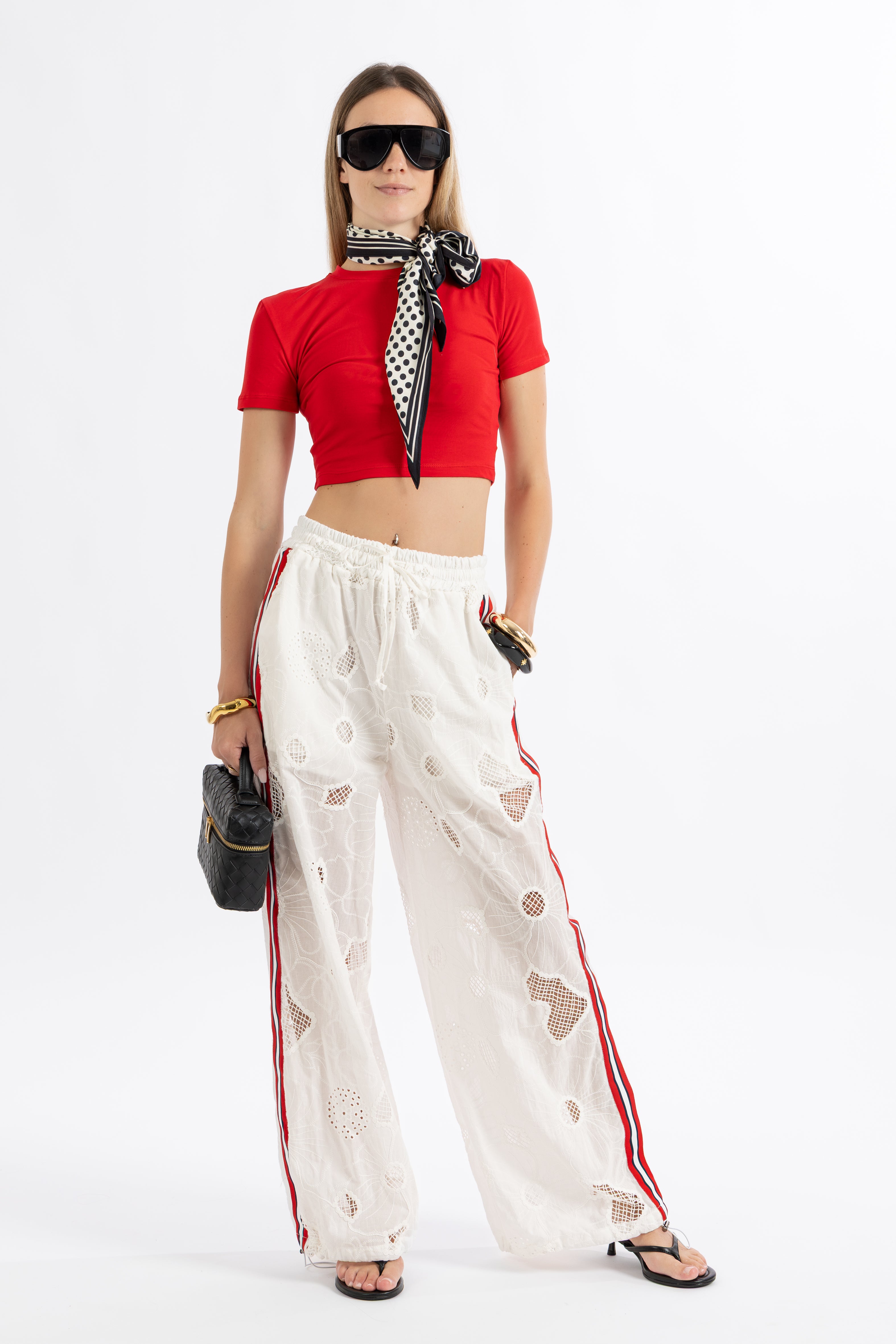 Pantalone sangallo ricami