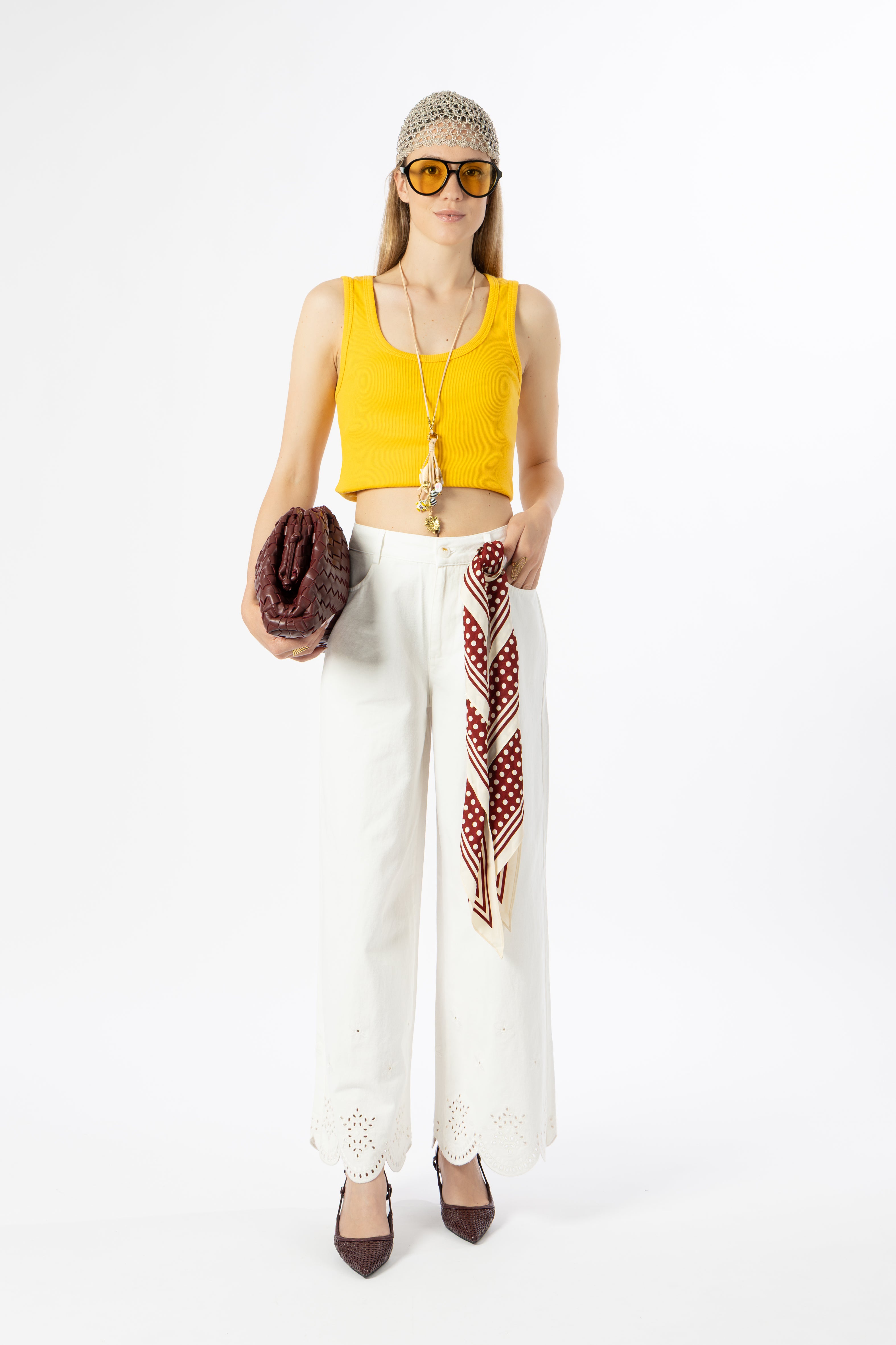 Pantalone ricami