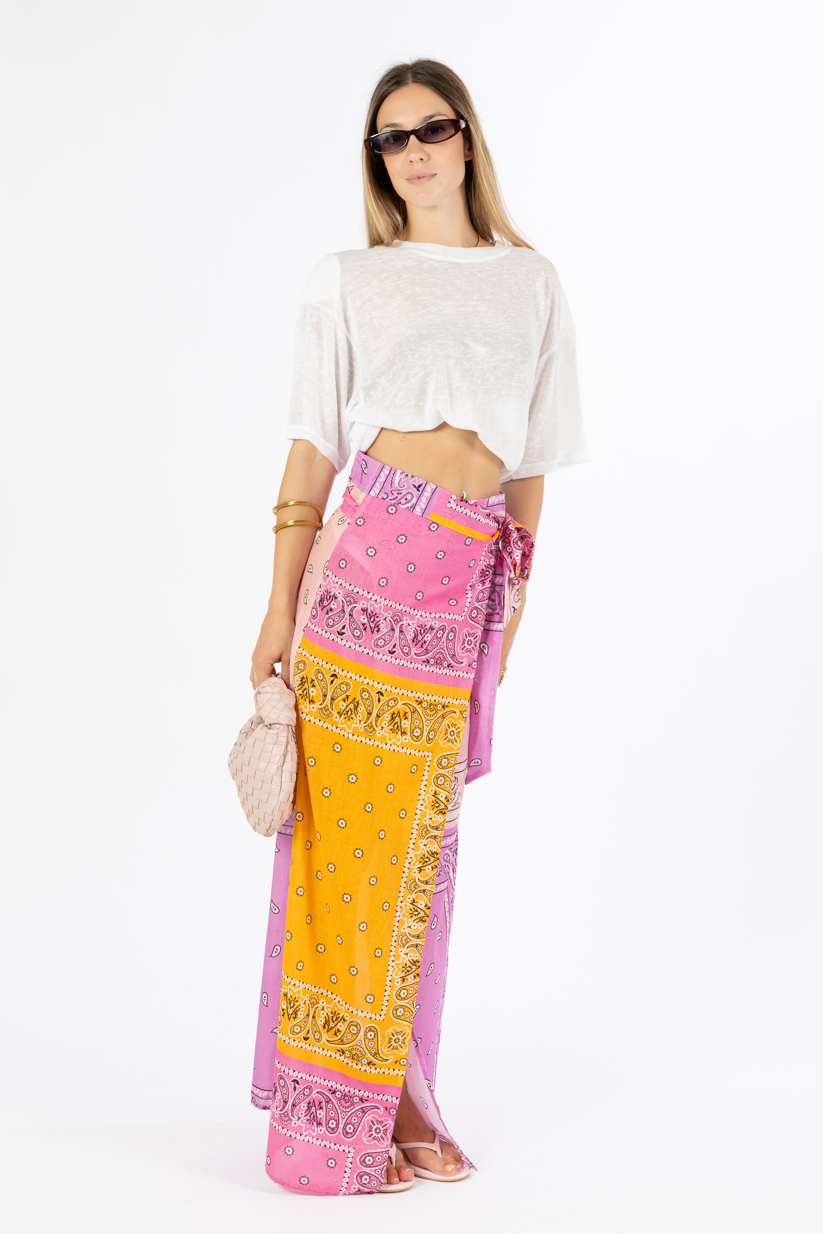 Pareo bandana rosa/arancione