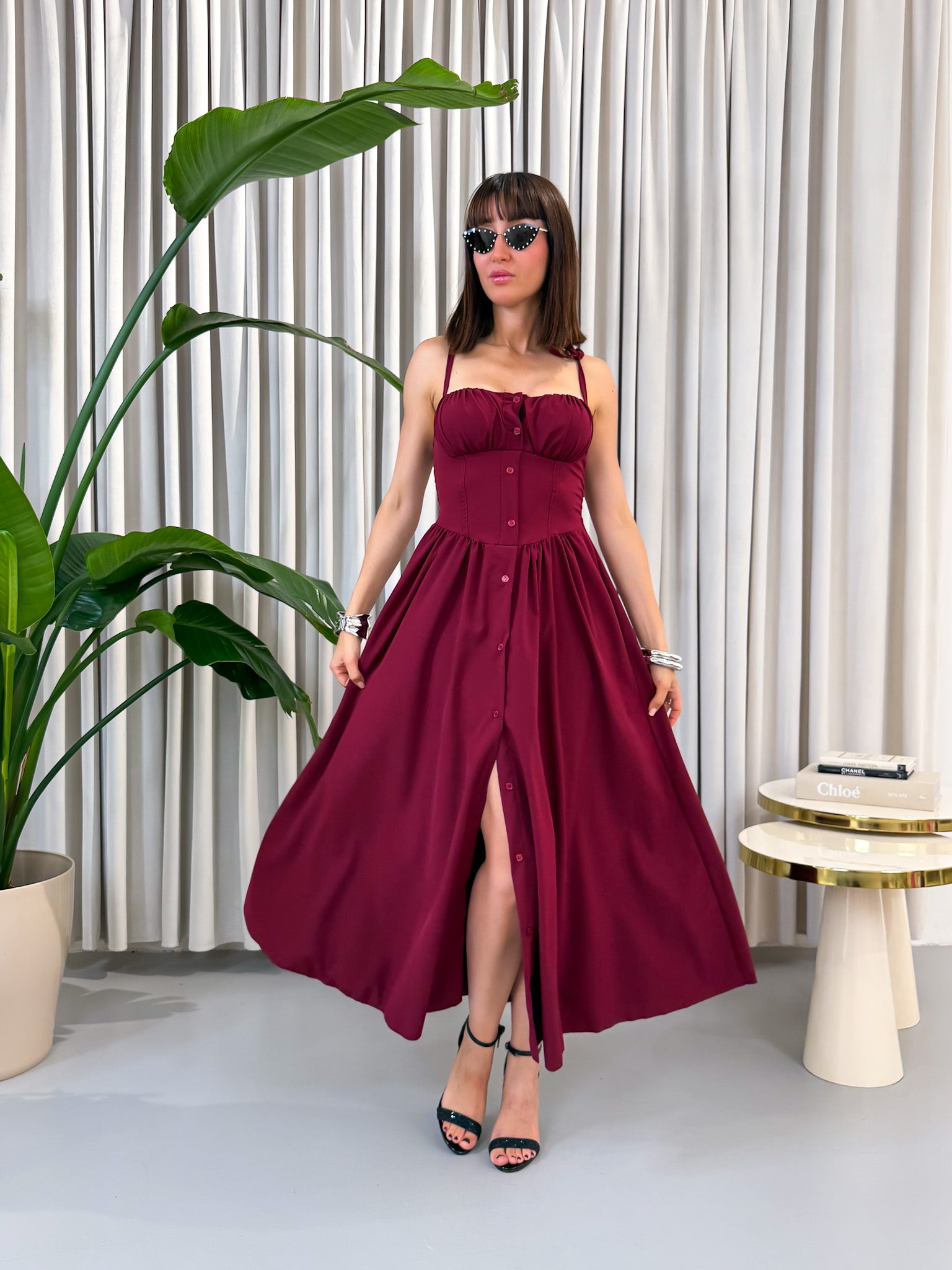 Abito midi Rosy