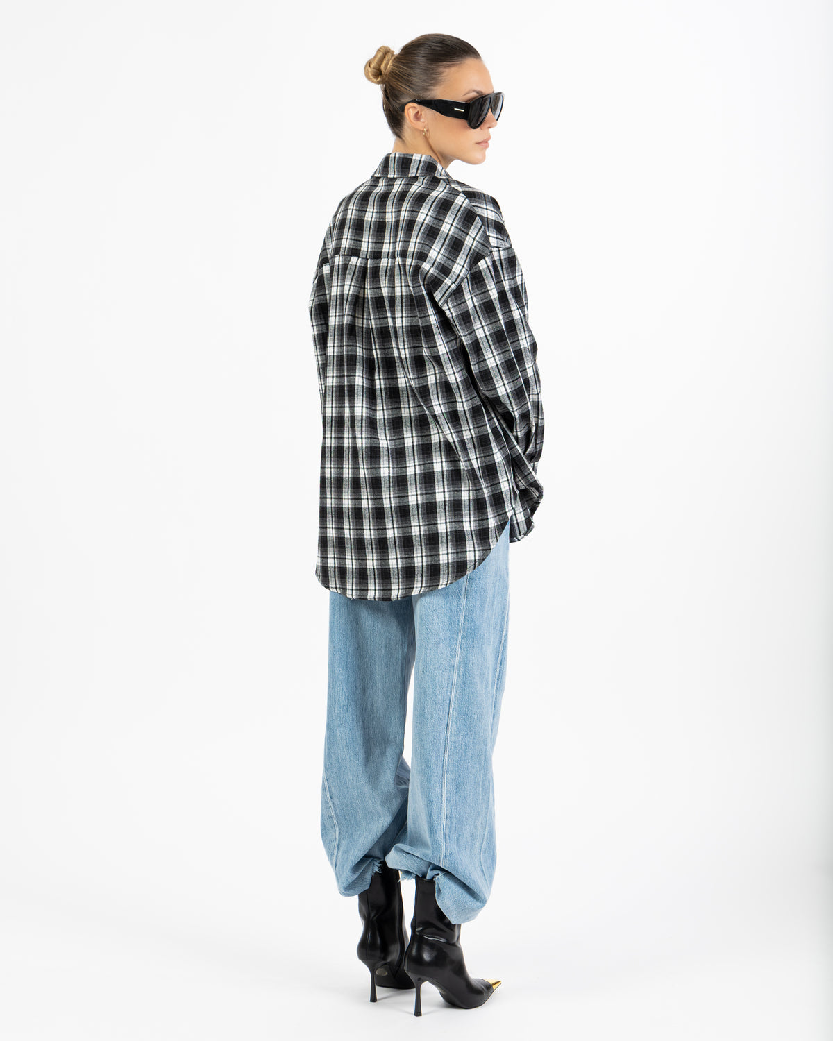 Camicia tartan nera