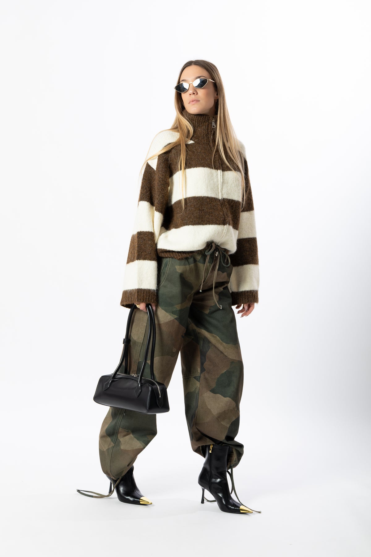 Maglione righe biscotto