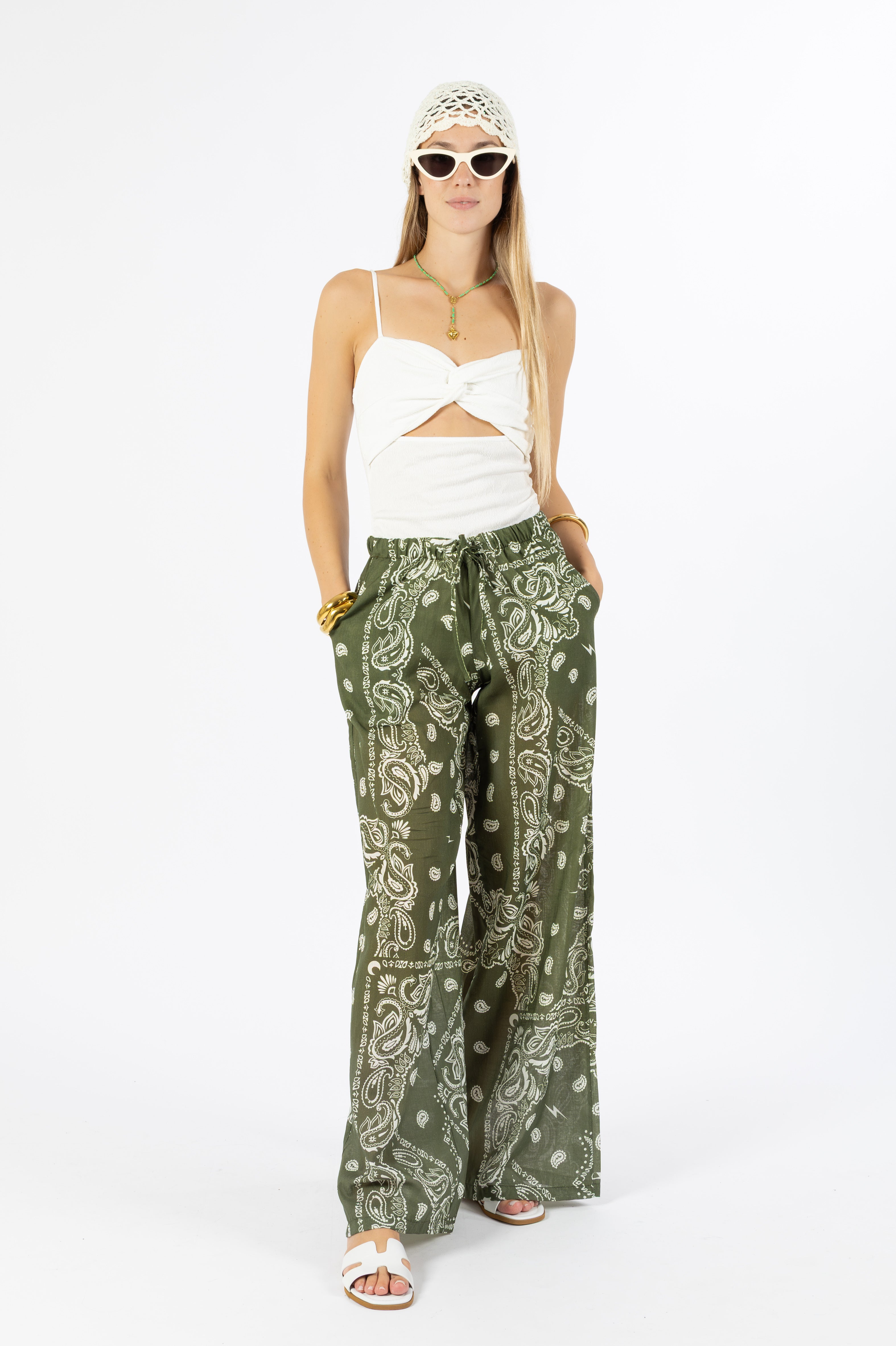 Pantalone bandana verde