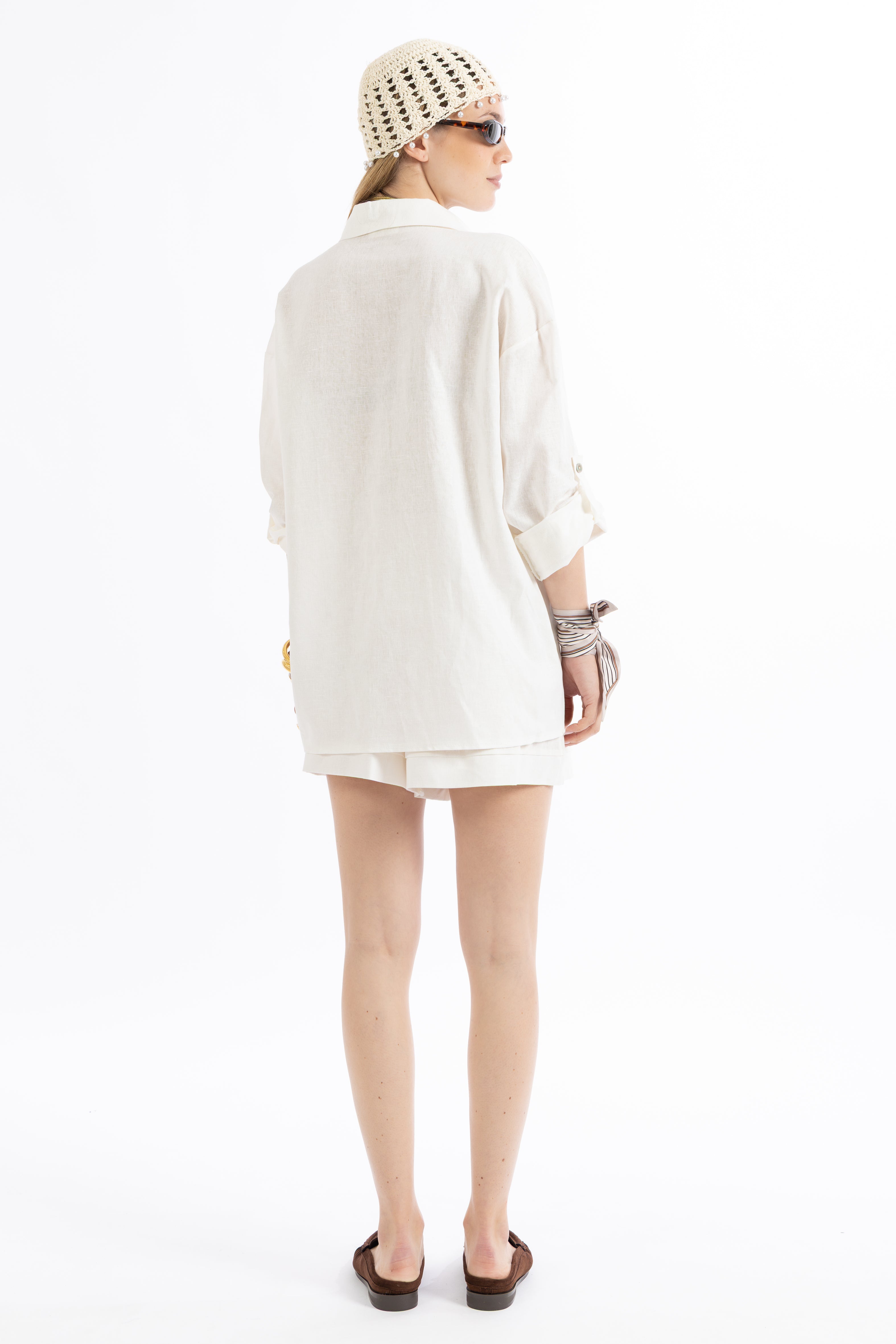 Coordinato short bianco