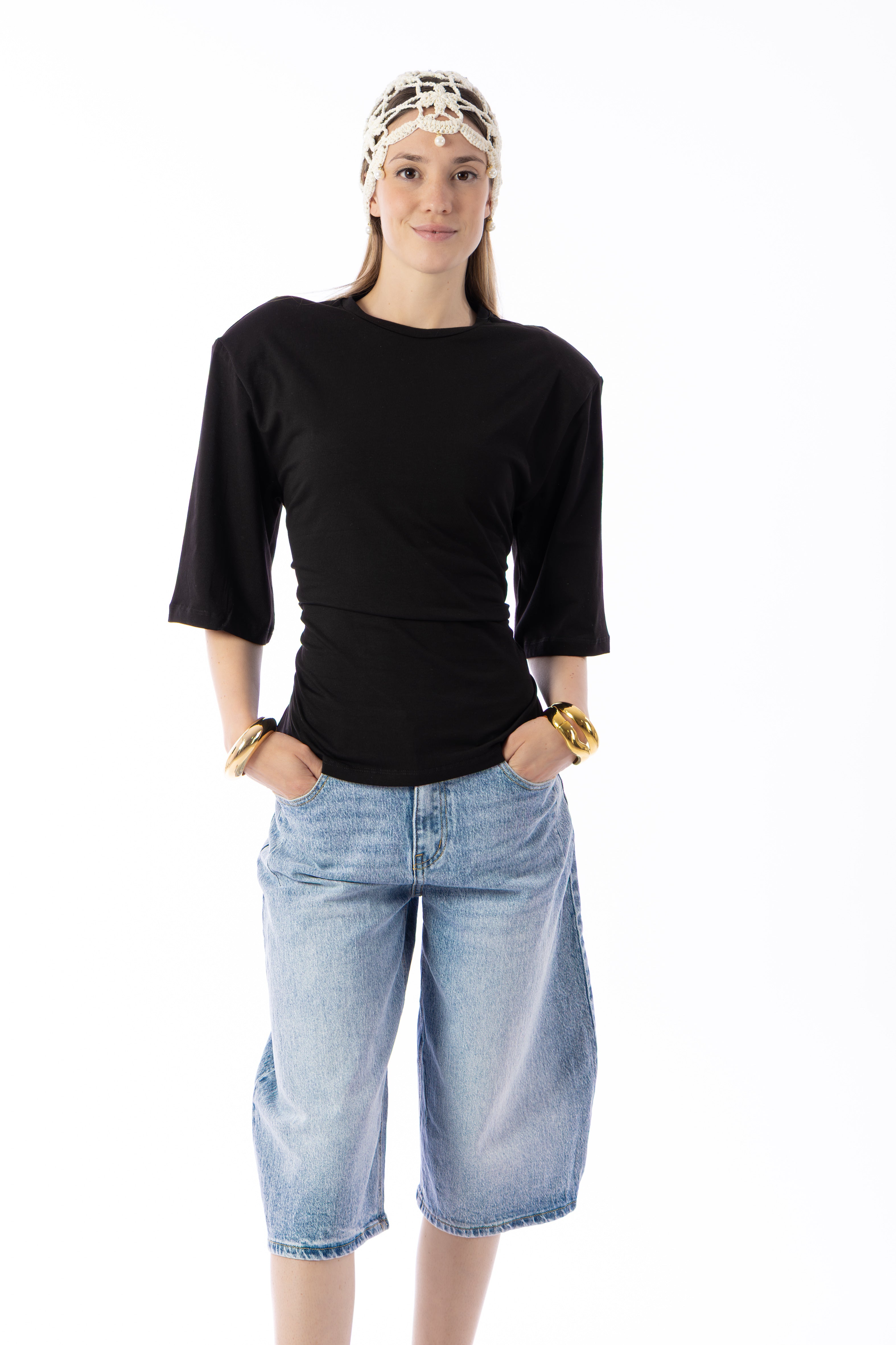 T-shirt corpetto nero