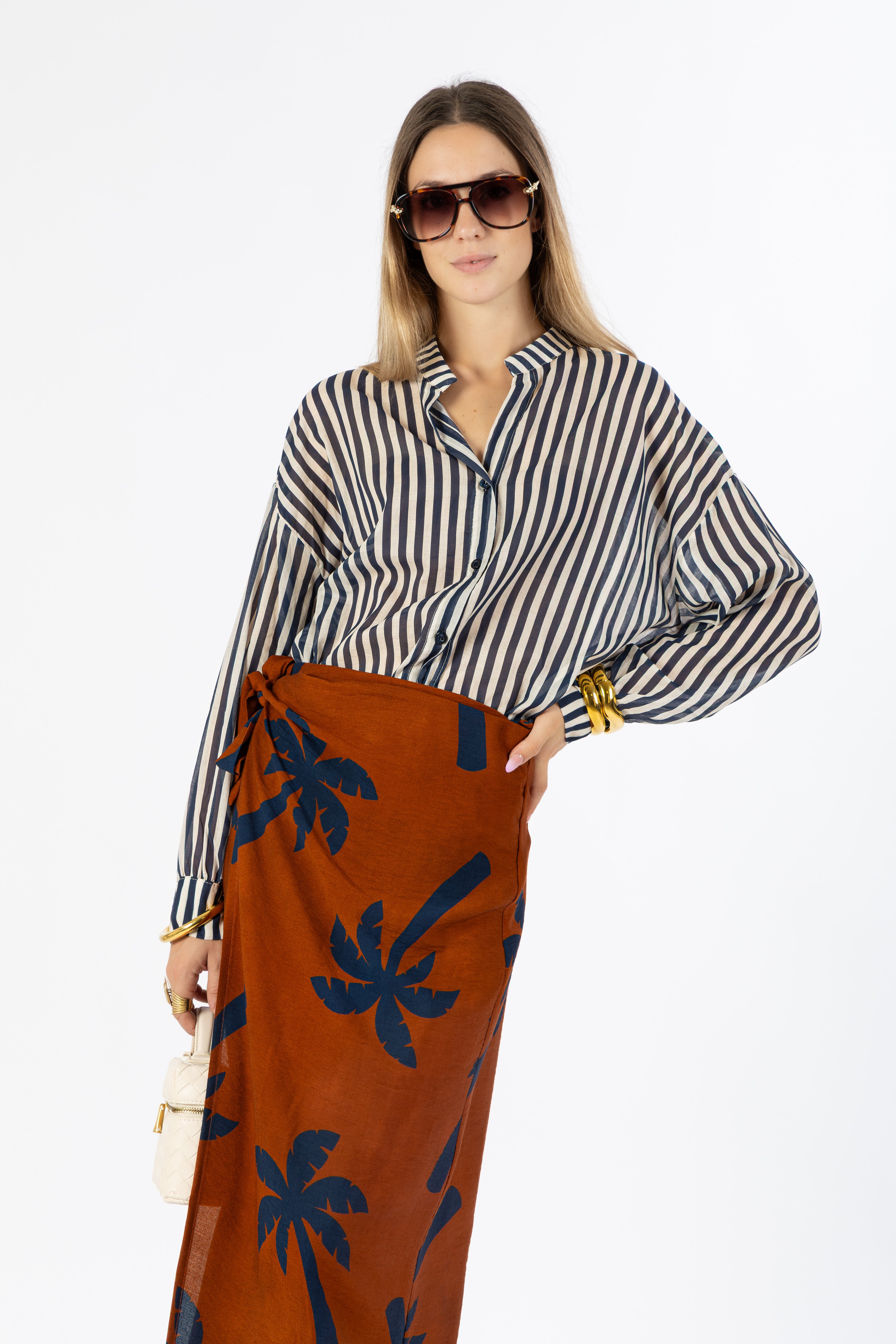 Camicia righe blu