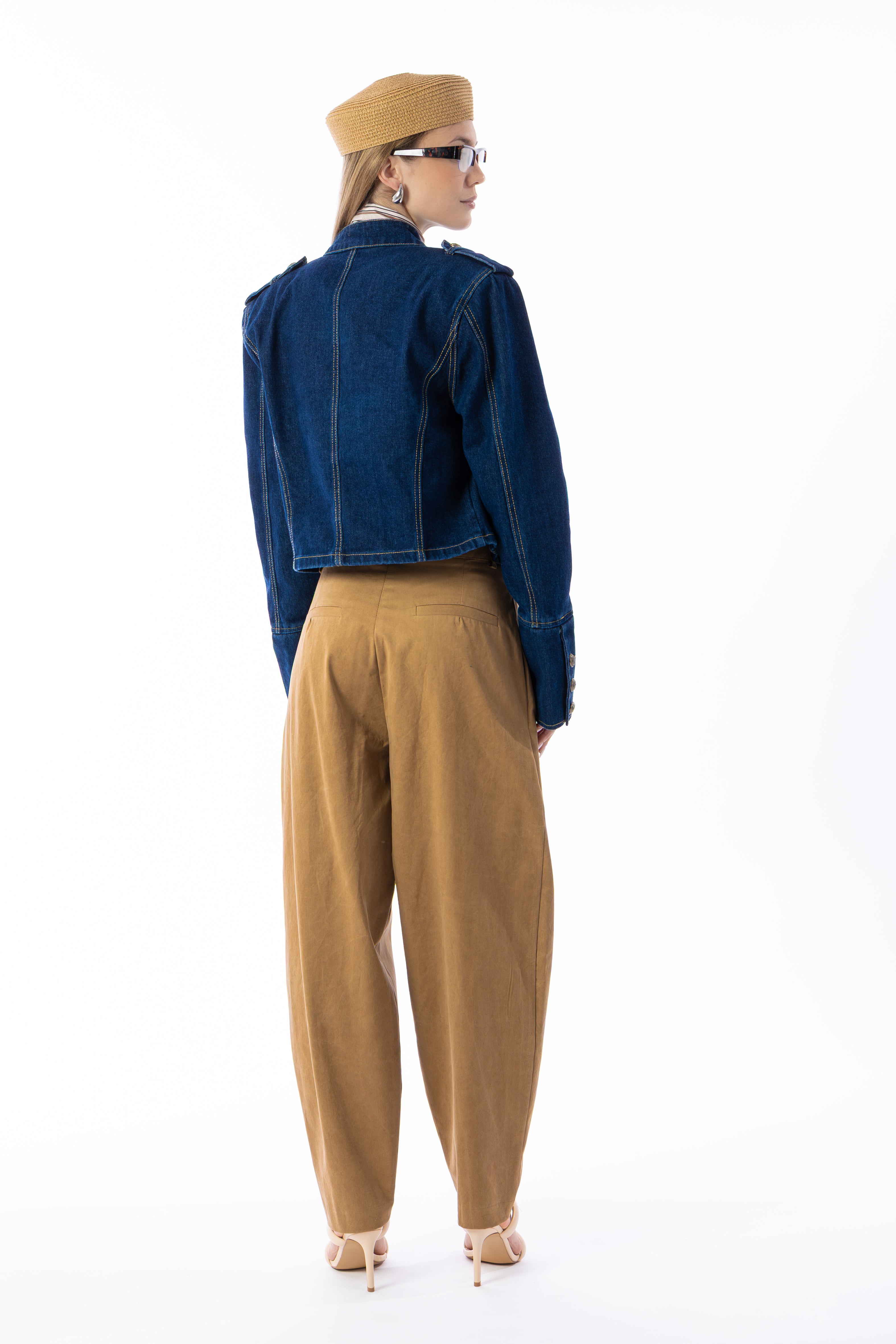 Giacca denim military