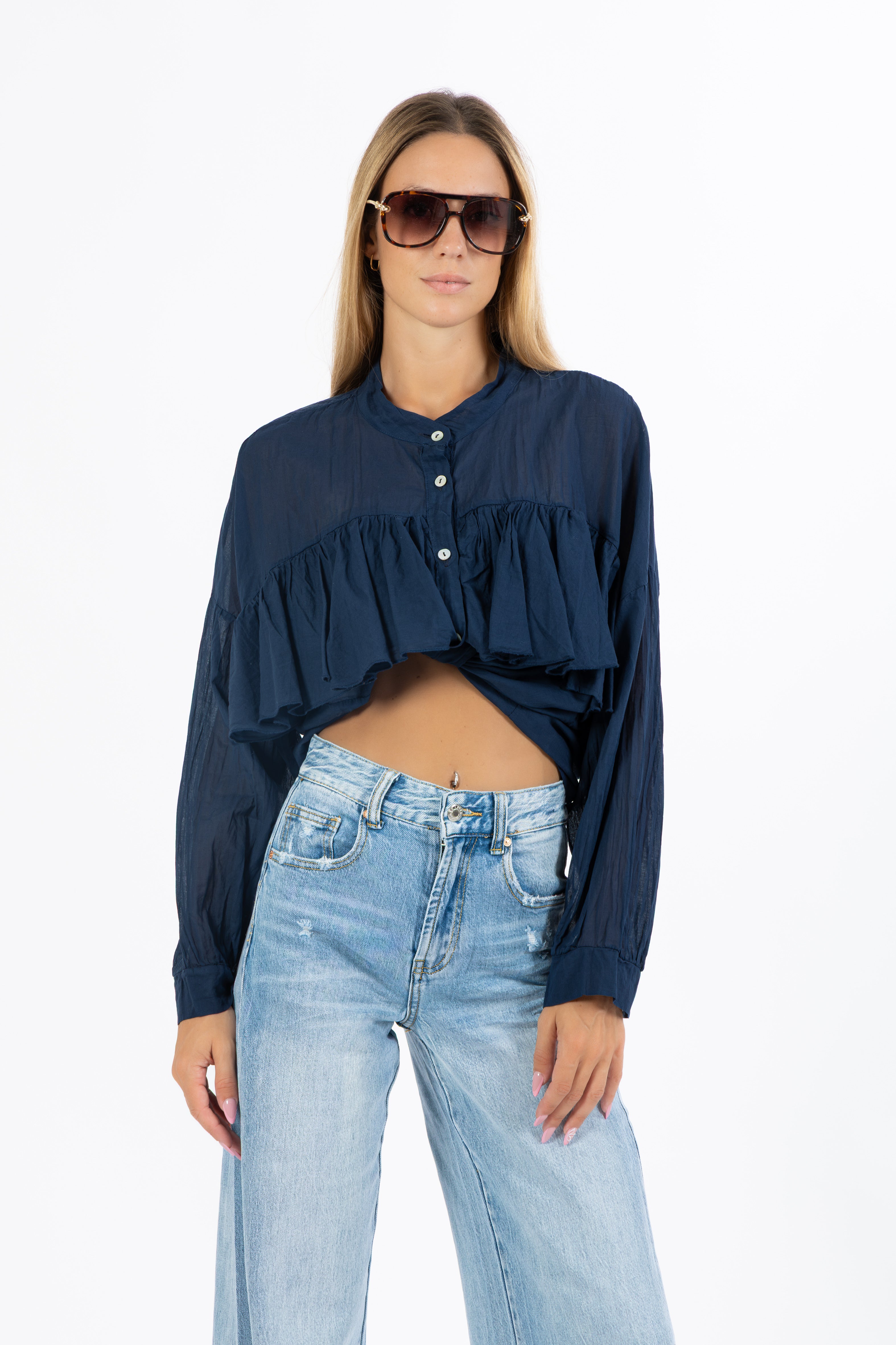 Camicia mussola balze