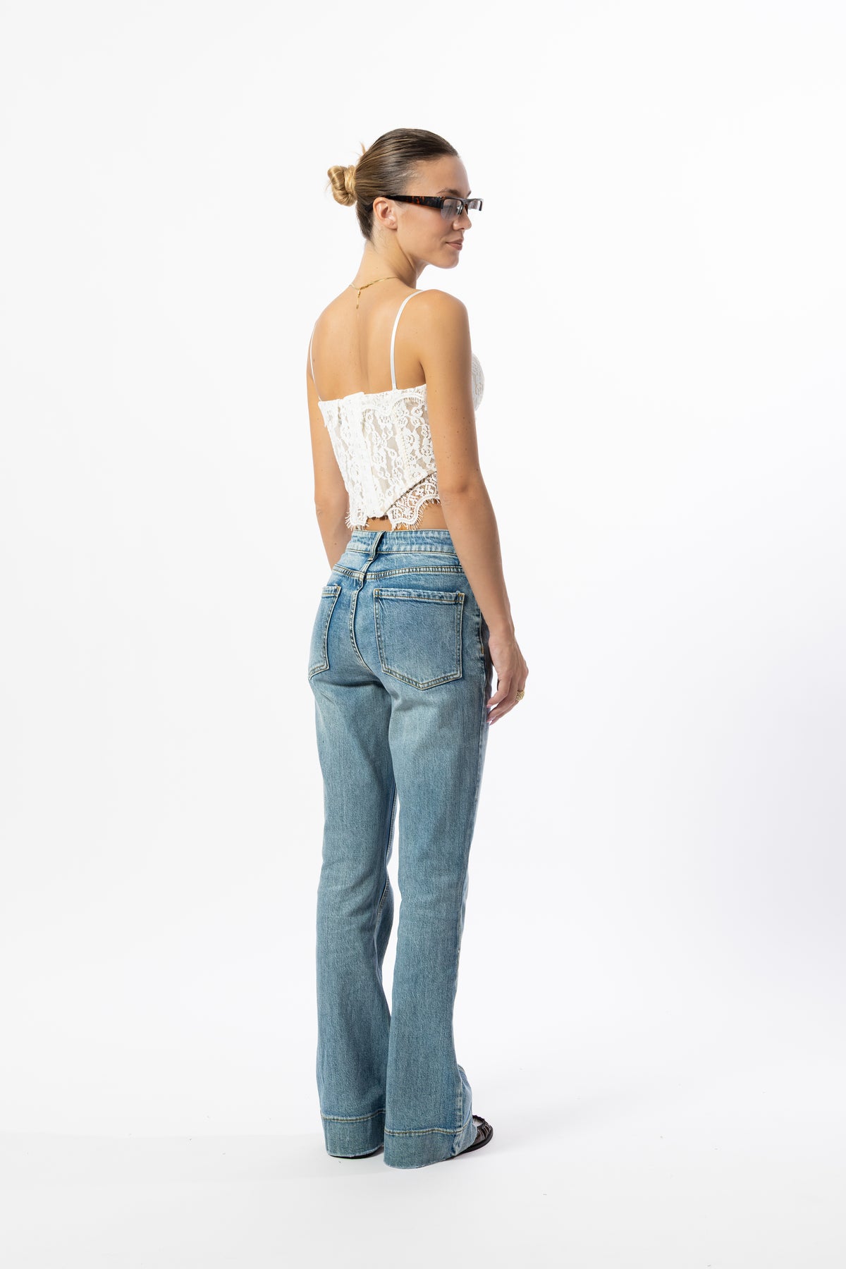 Jeans zampa denim chiaro