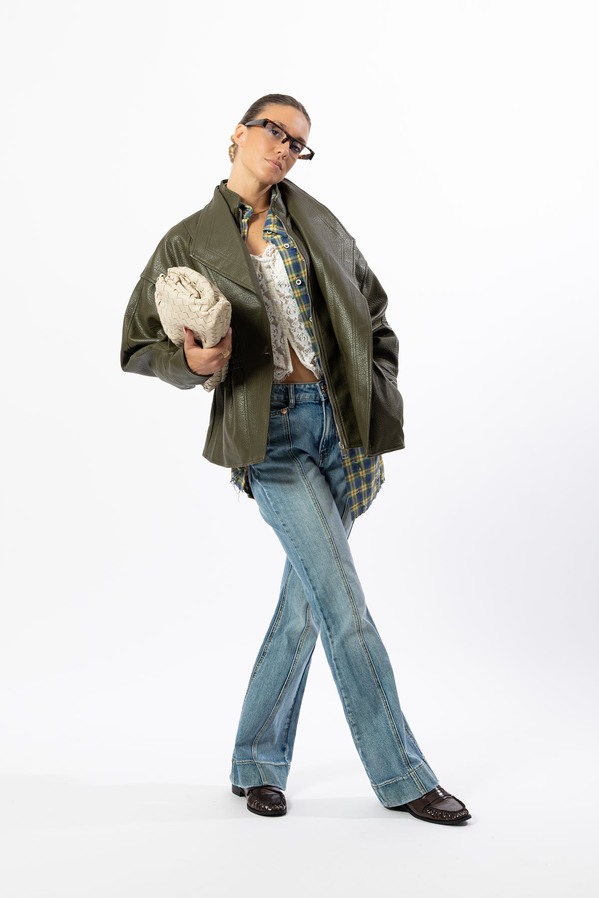 Jeans zampa denim chiaro
