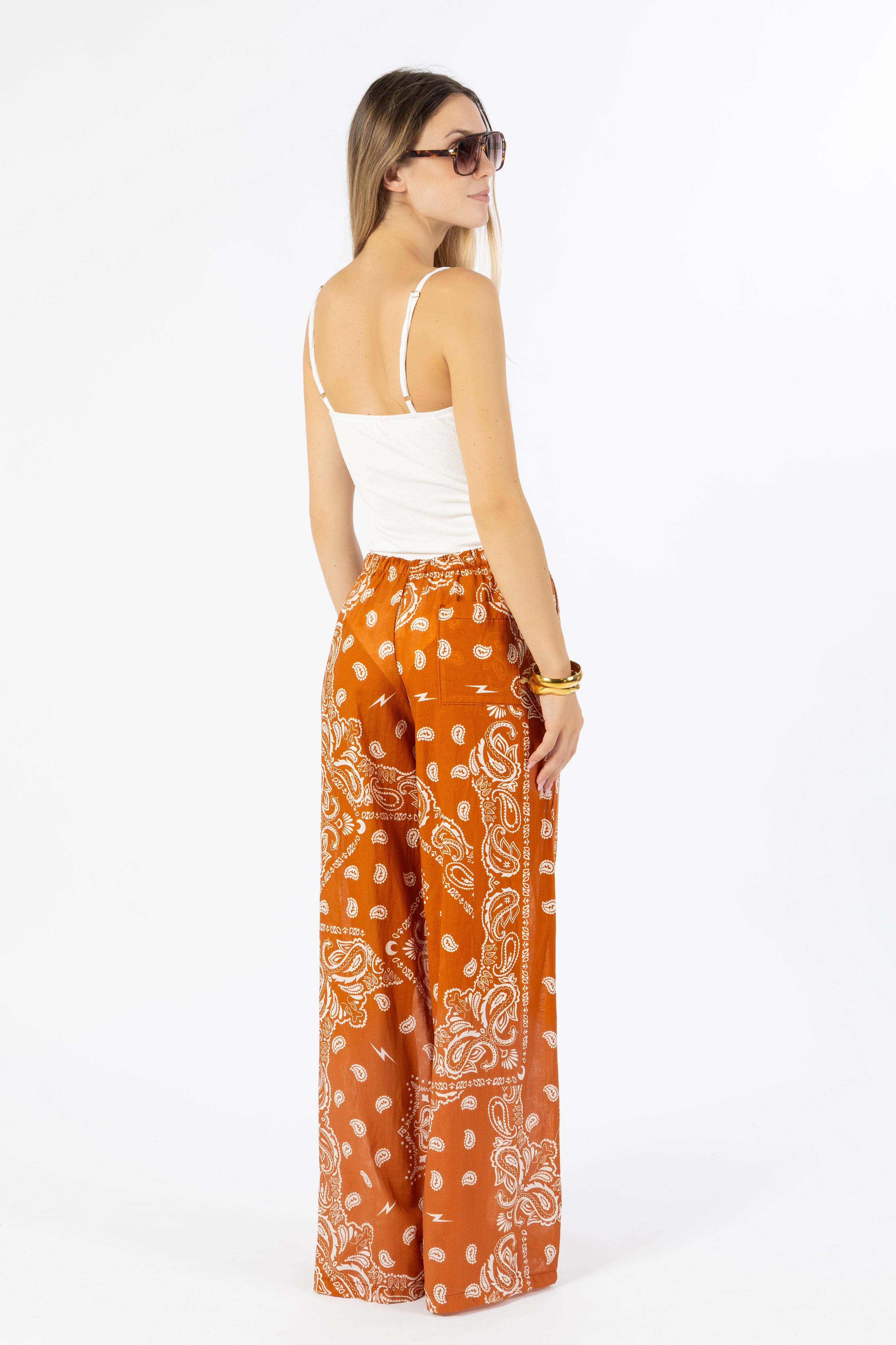 Pantalone bandana arancione