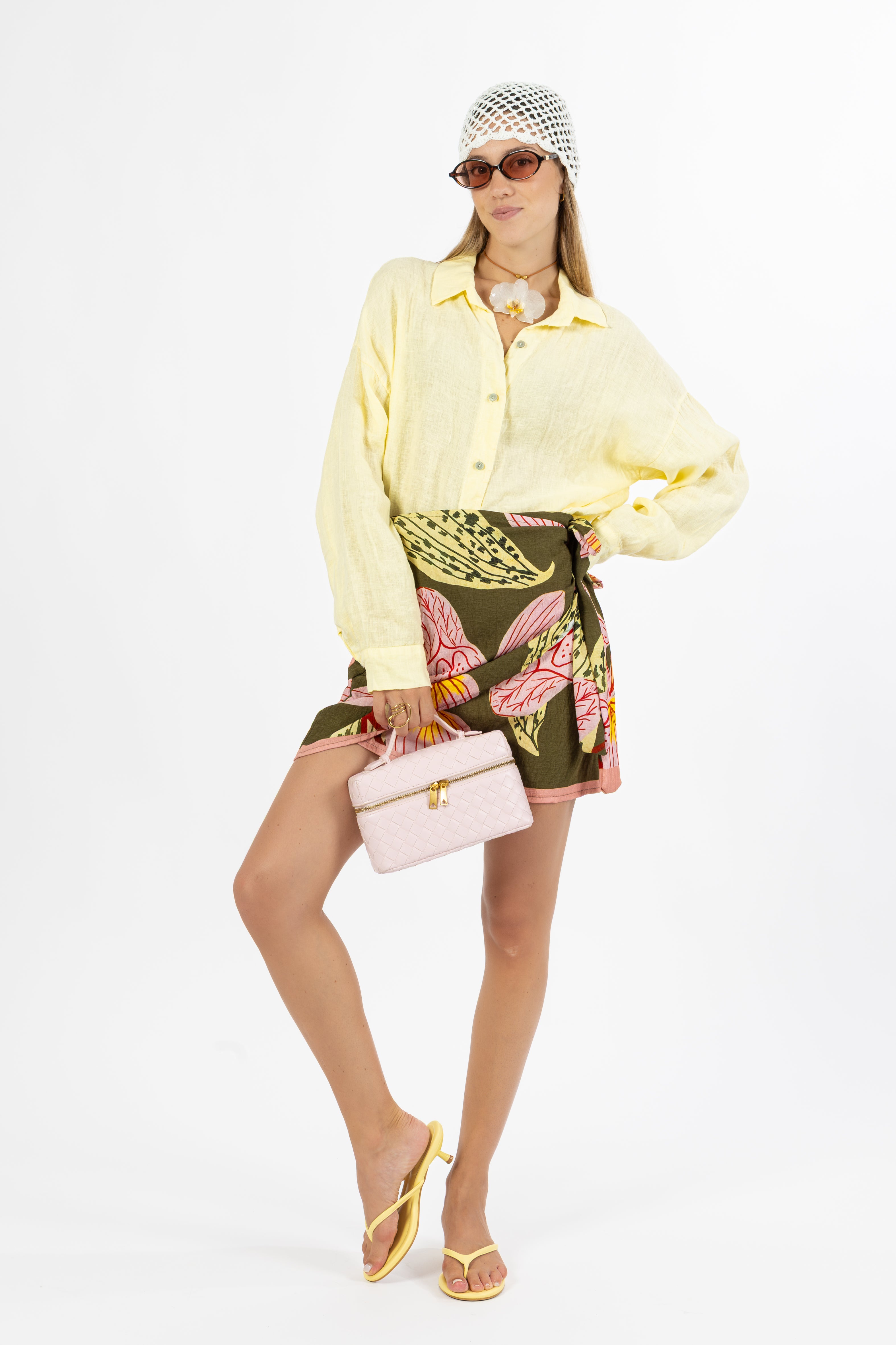 Minigonna pareo Tiger & Flowers