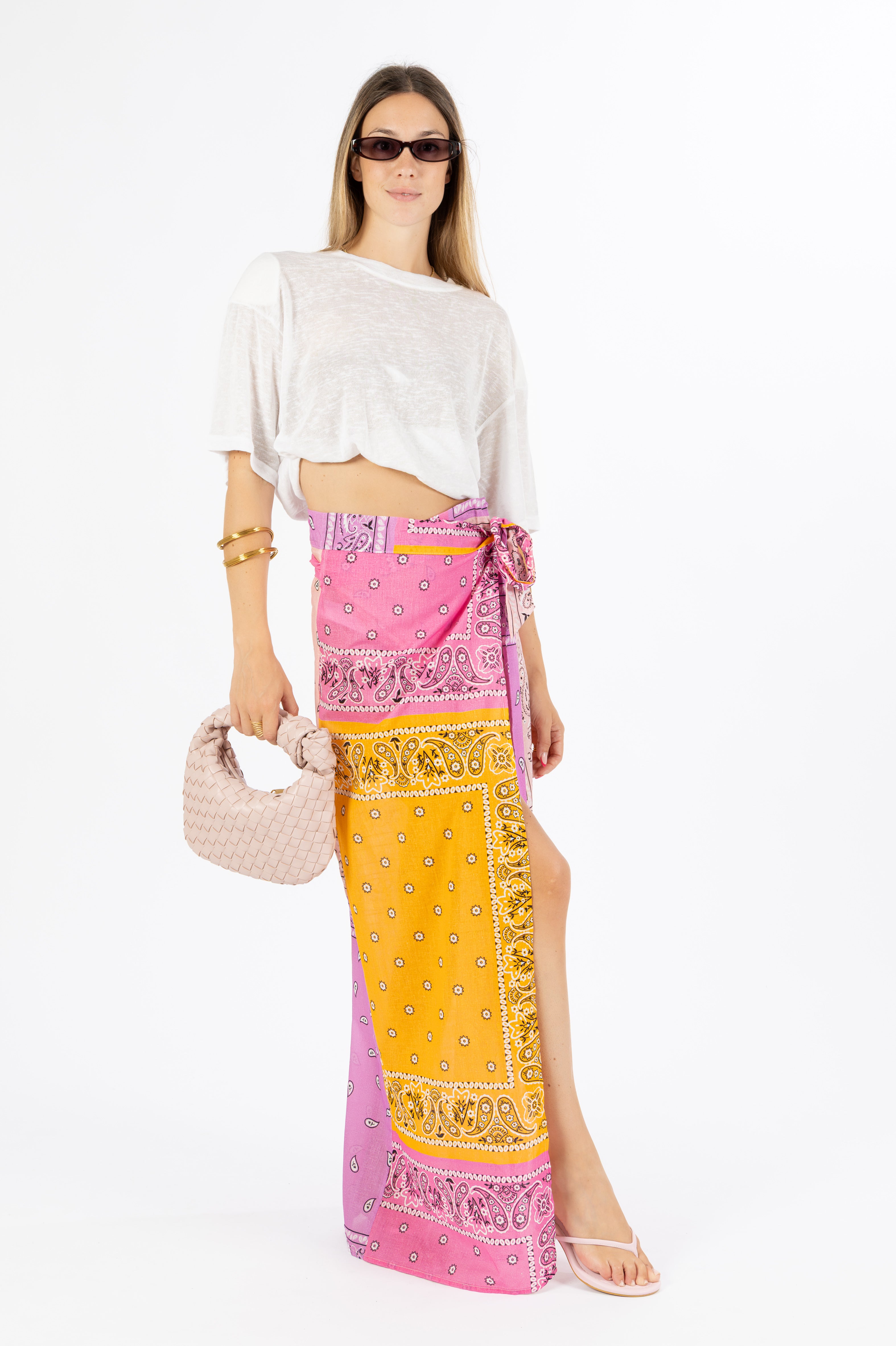 Pareo bandana rosa/arancione
