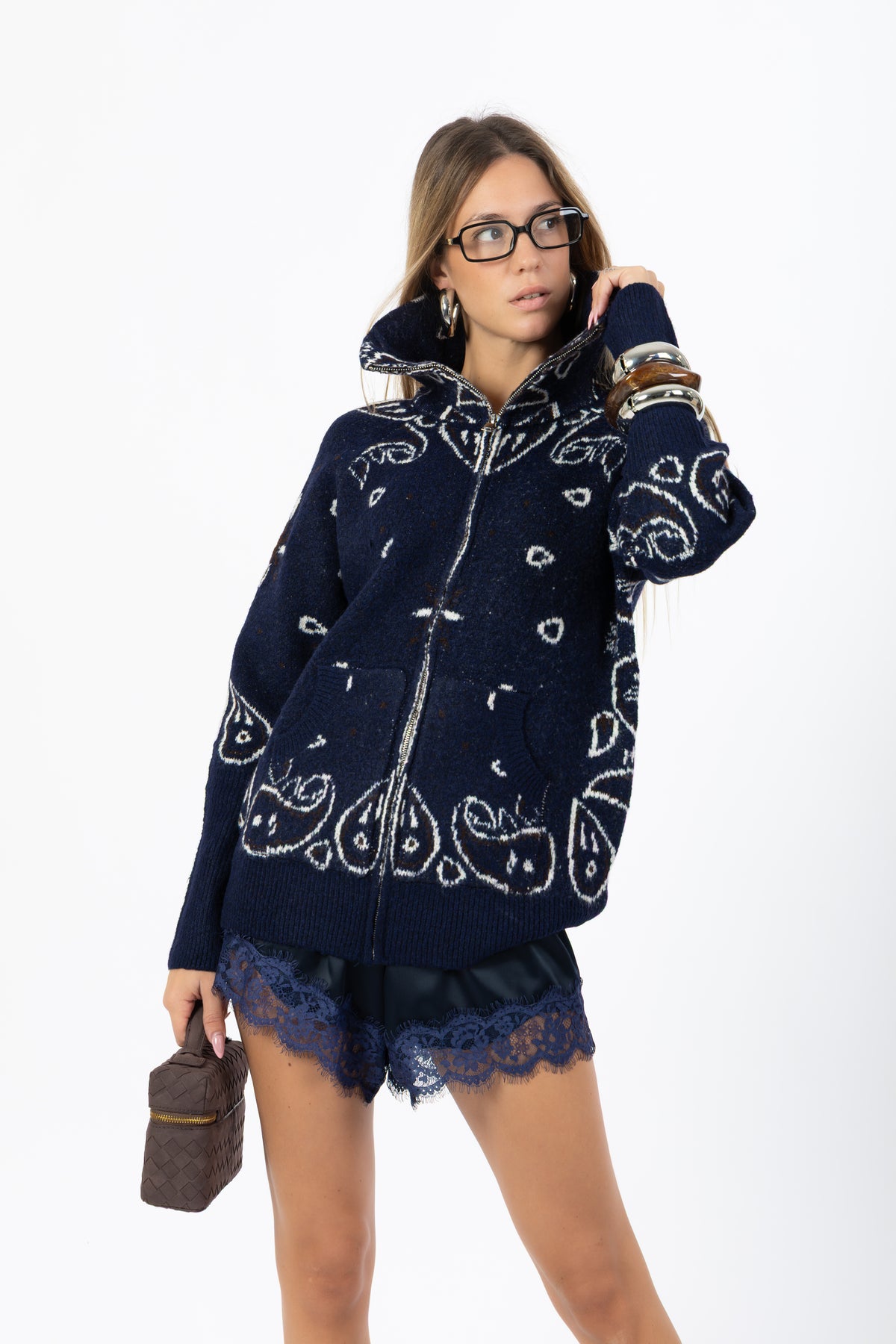 Maglione bandana blu