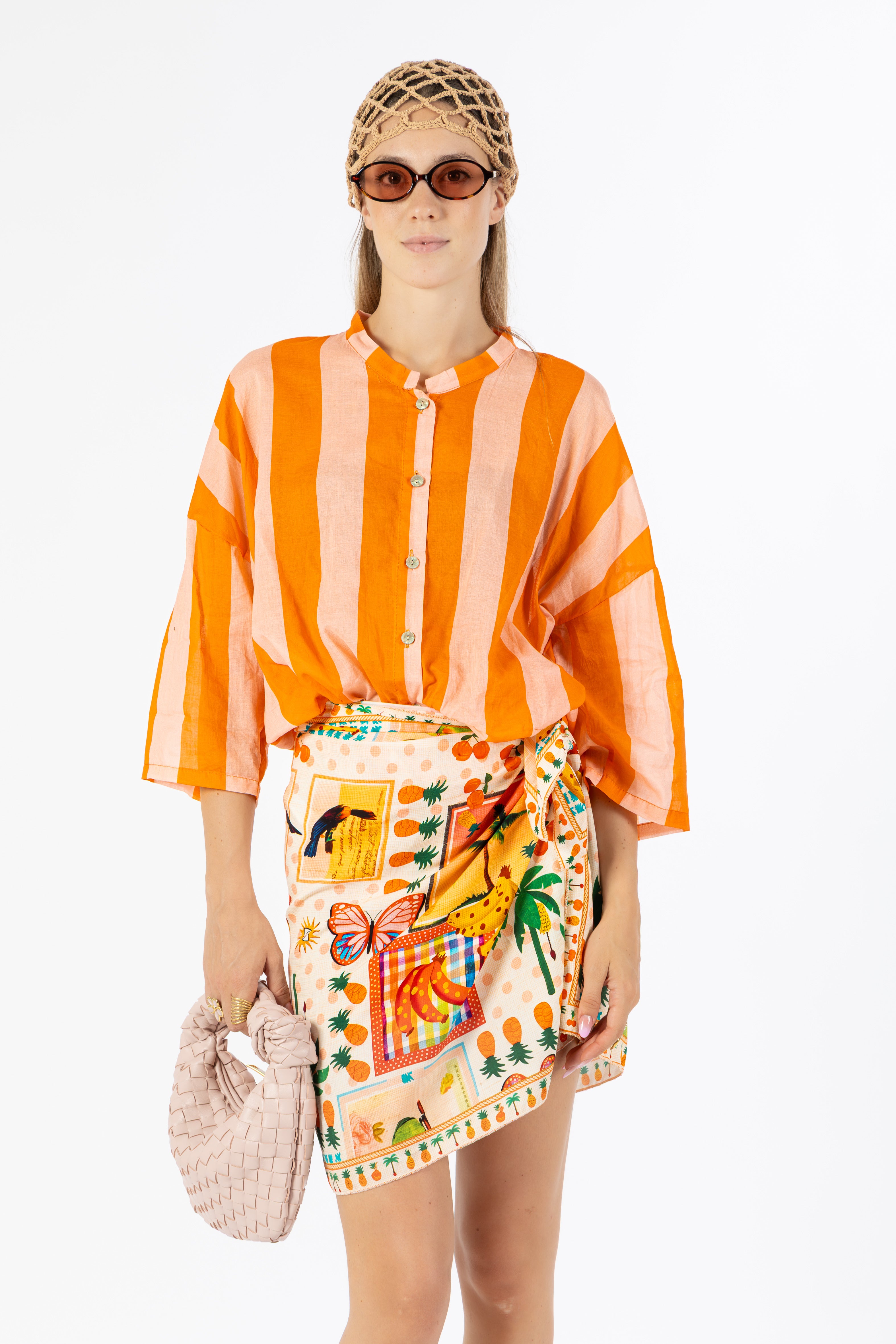 Camicia righe arancione