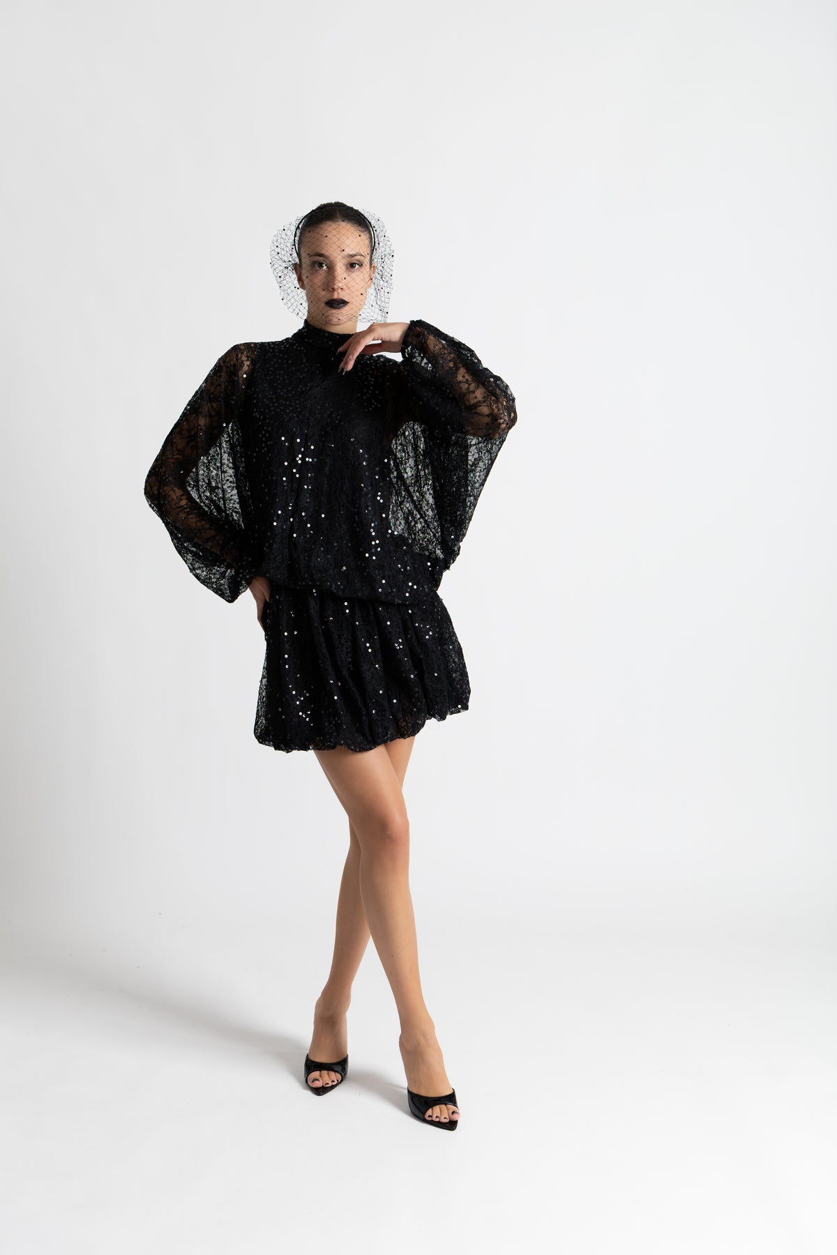 Abito corto paillettes