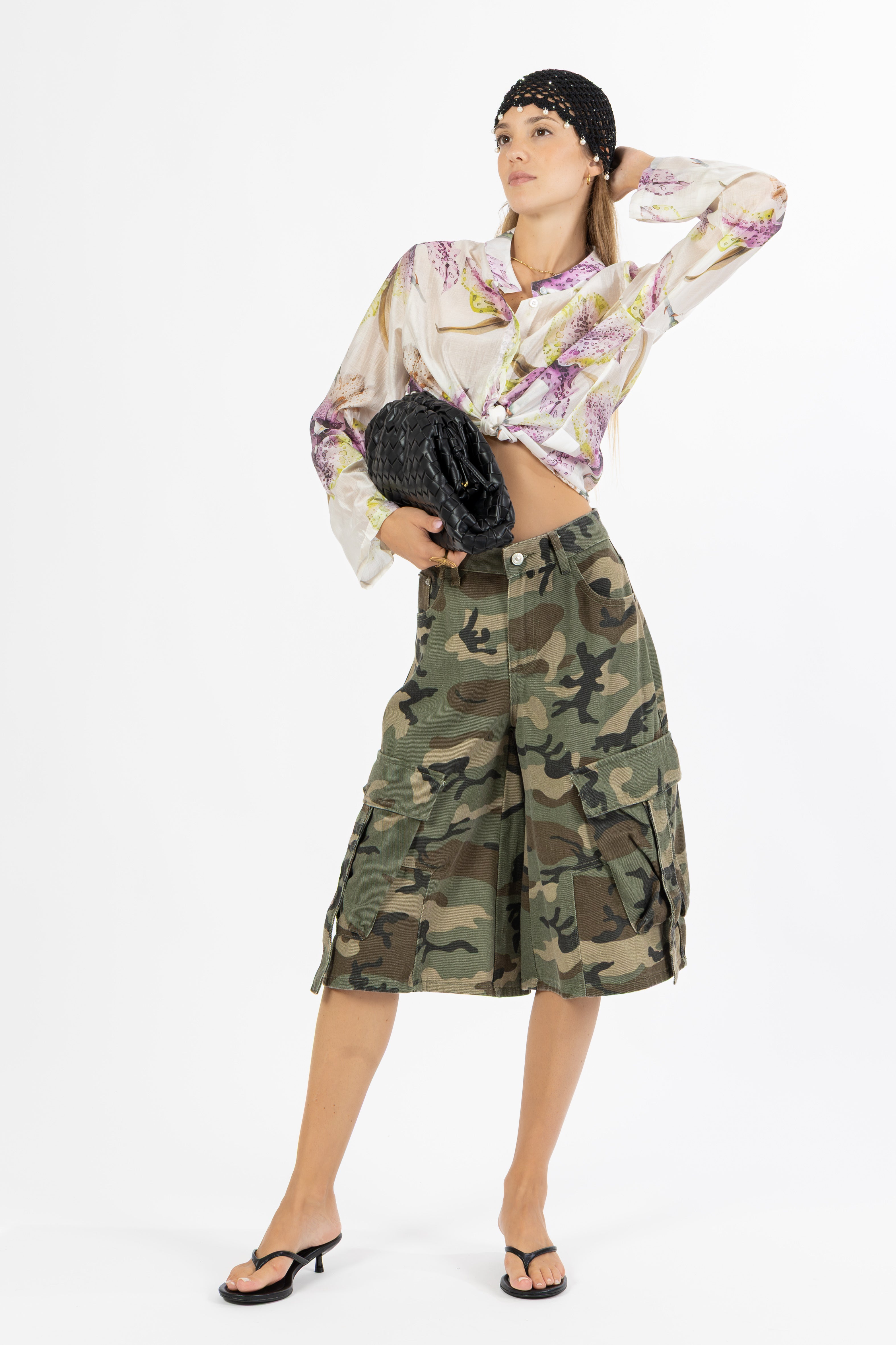 Camicia bianca Flowers