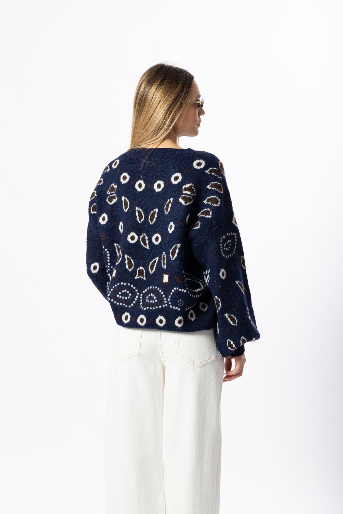 Pullover bandana blu