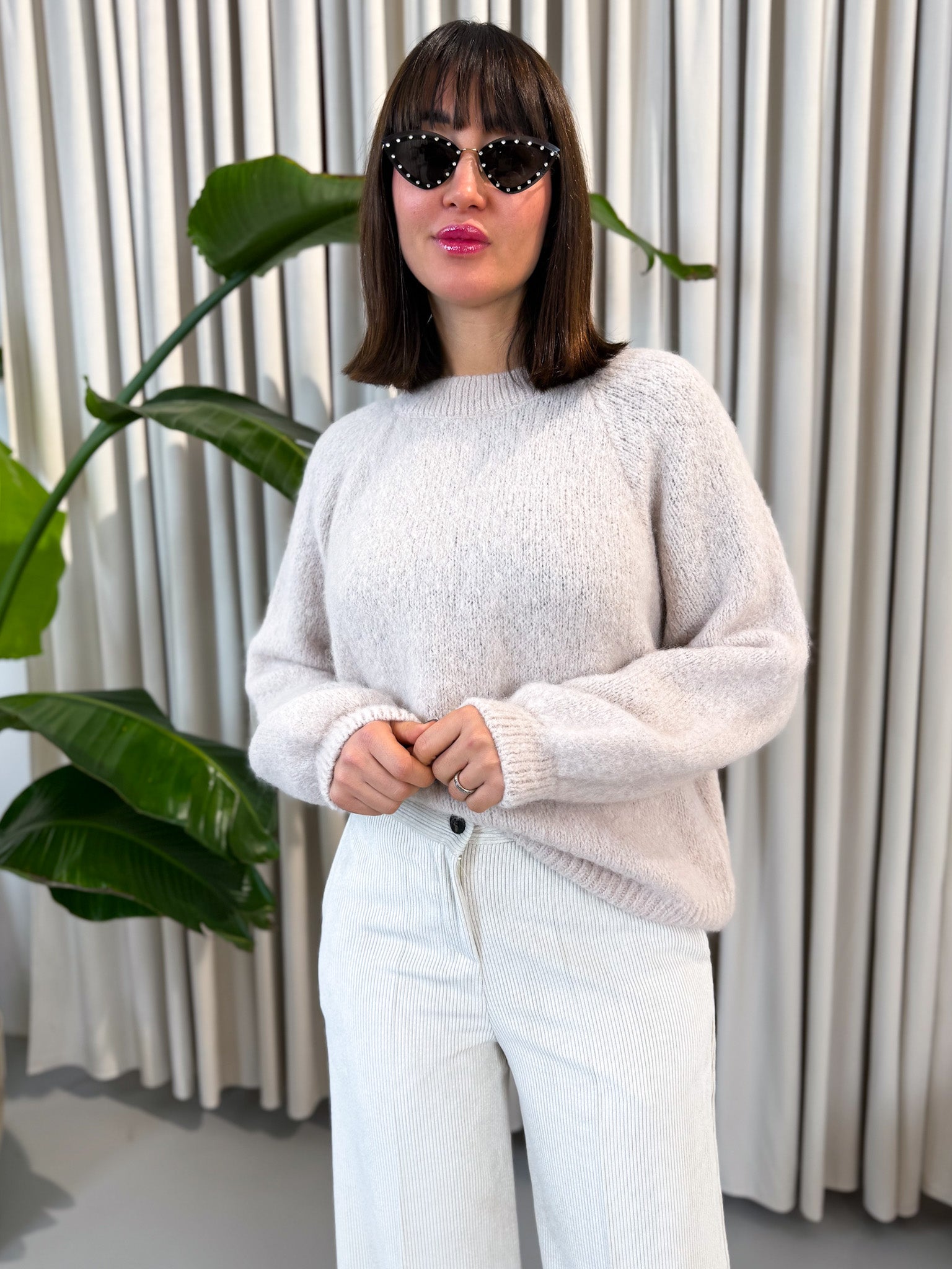 Maglione alpaca panna