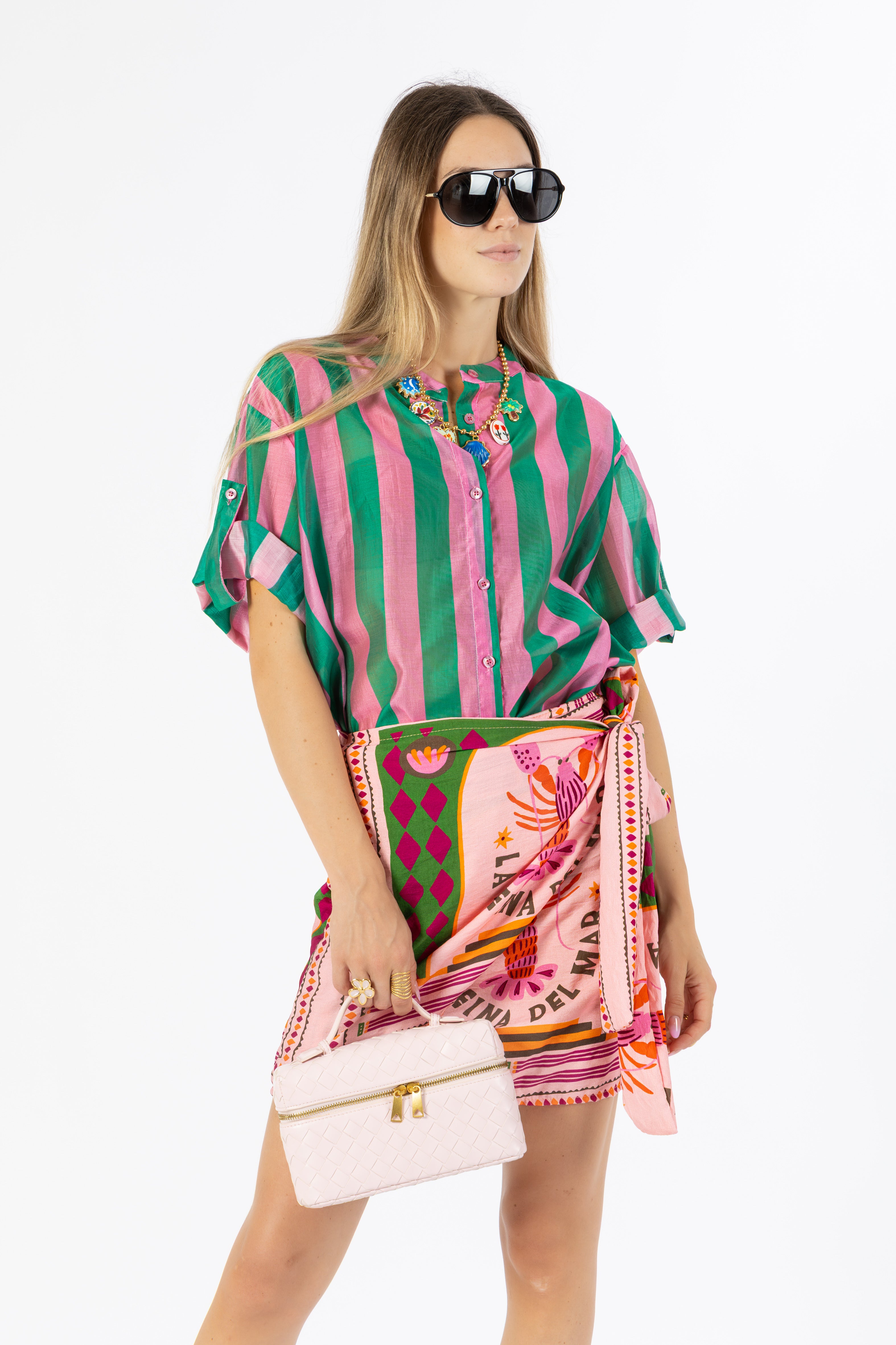 Camicia righe verde
