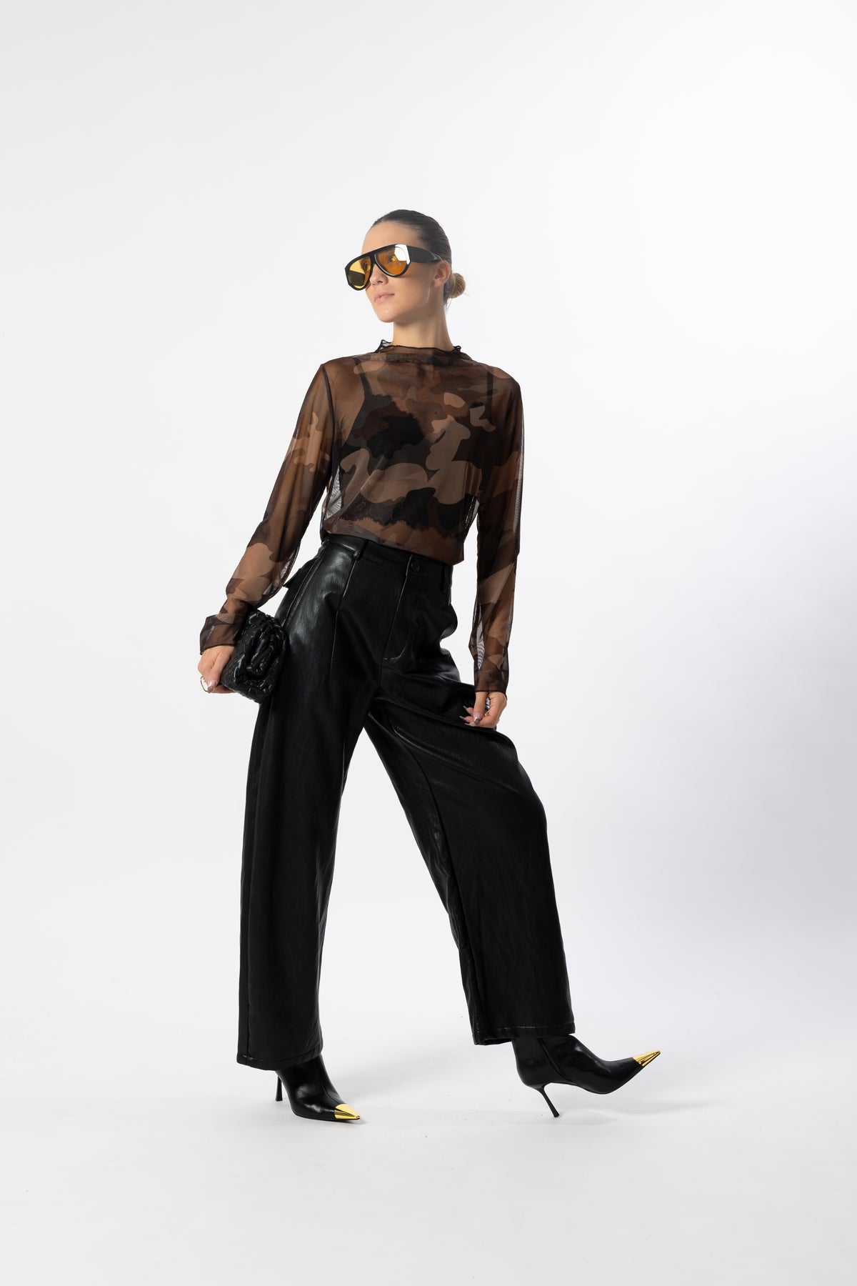 Maglia tulle camouflage