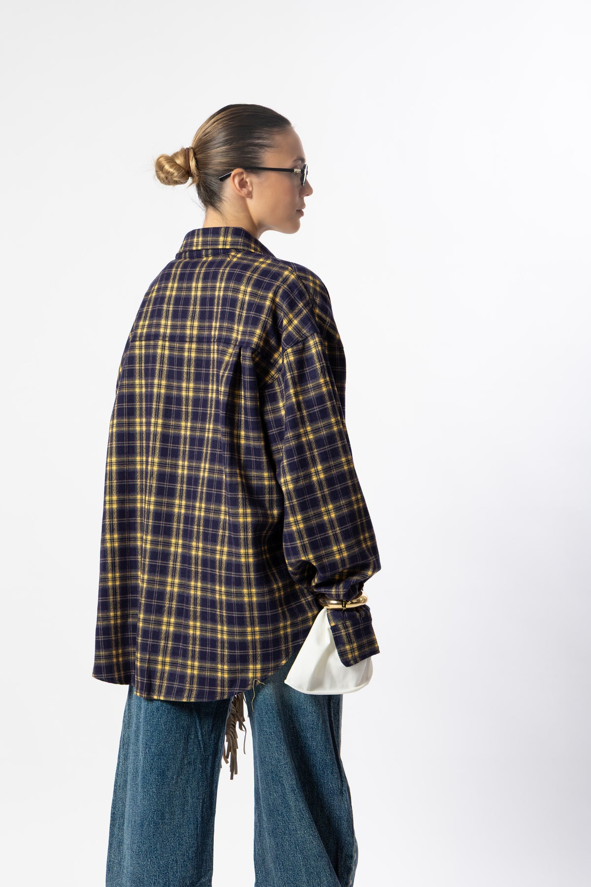 Camicia tartan blu