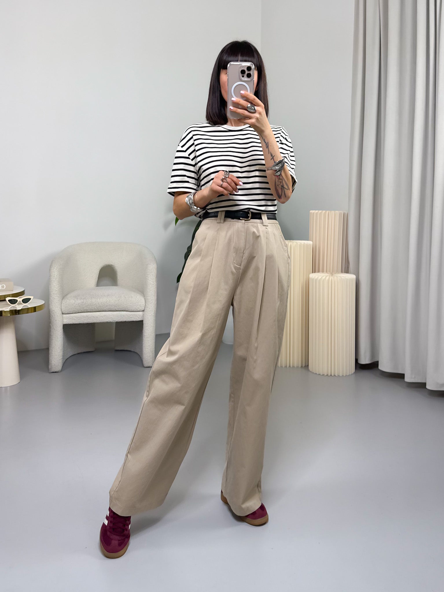 Pantalone sartoriale beige