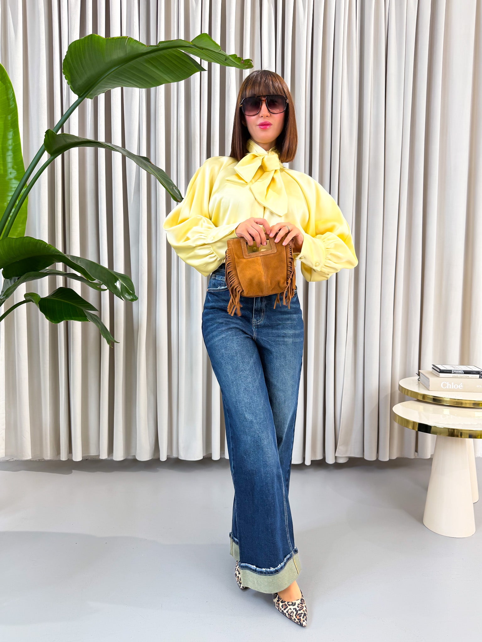 Camicia foulard limone