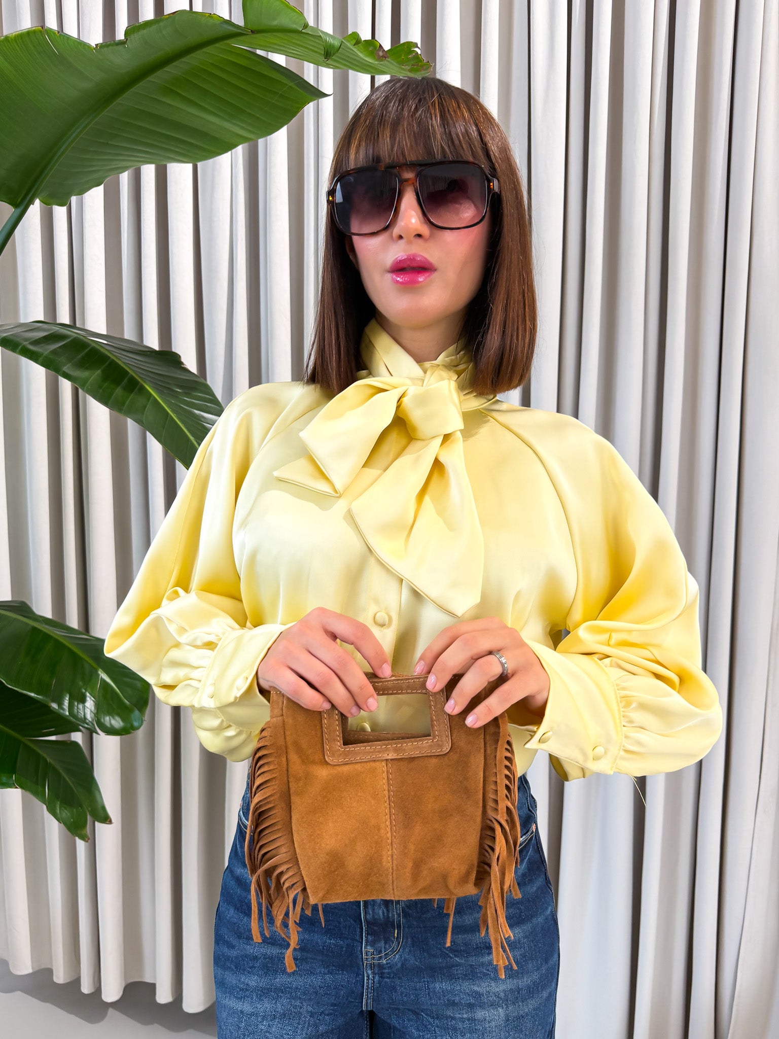 Camicia foulard limone