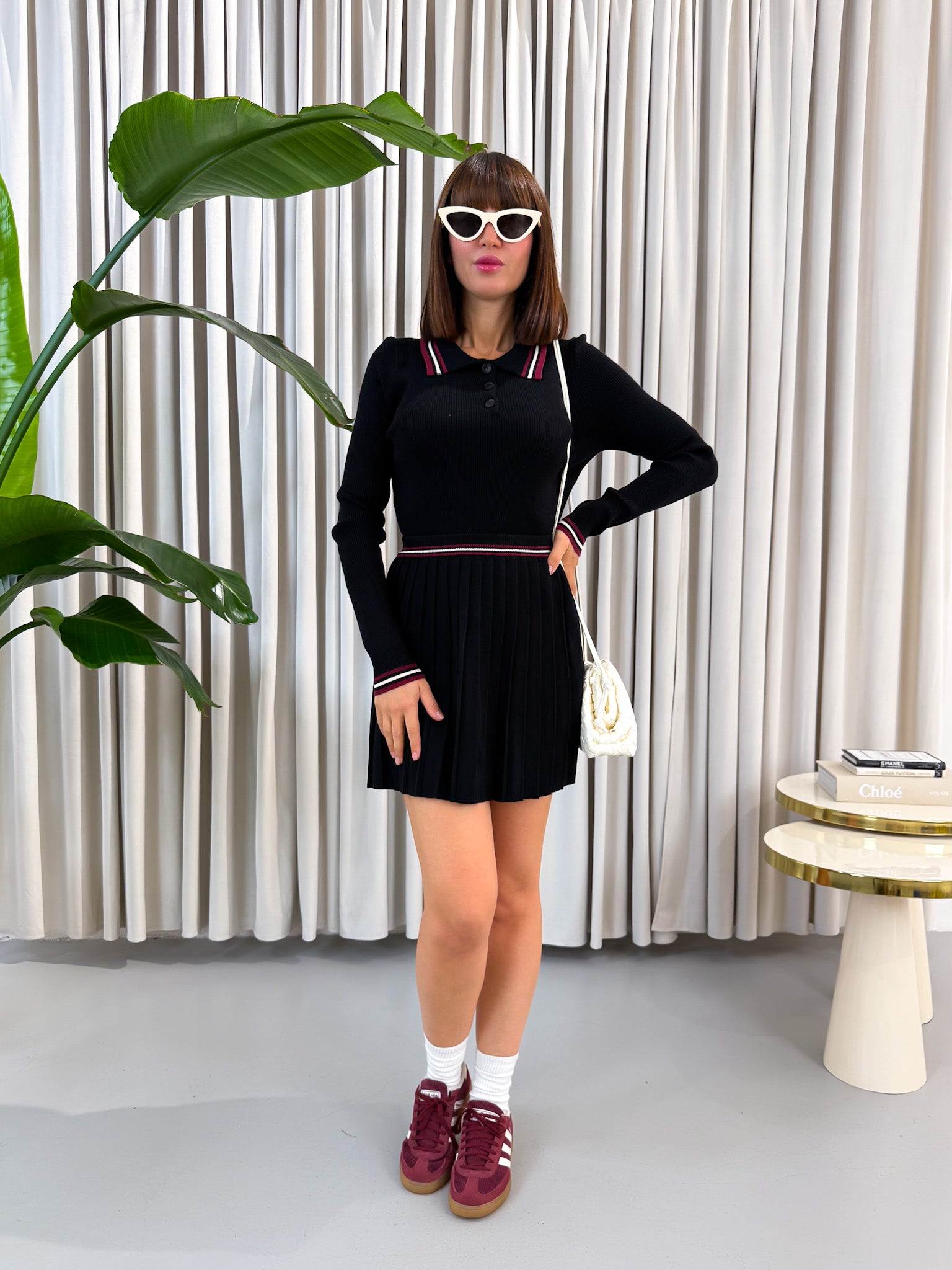 Coordinato in maglia nero