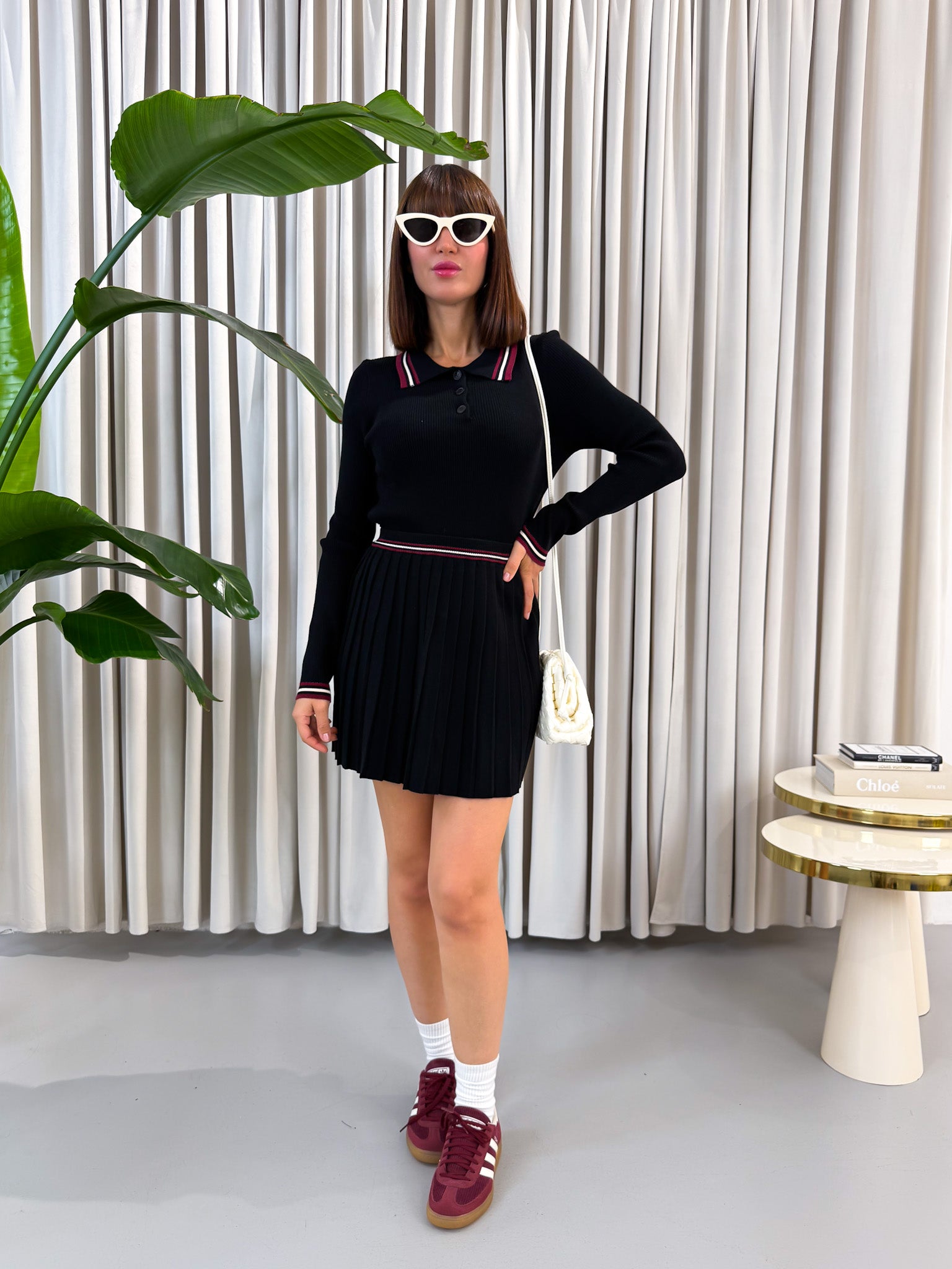 Coordinato in maglia nero