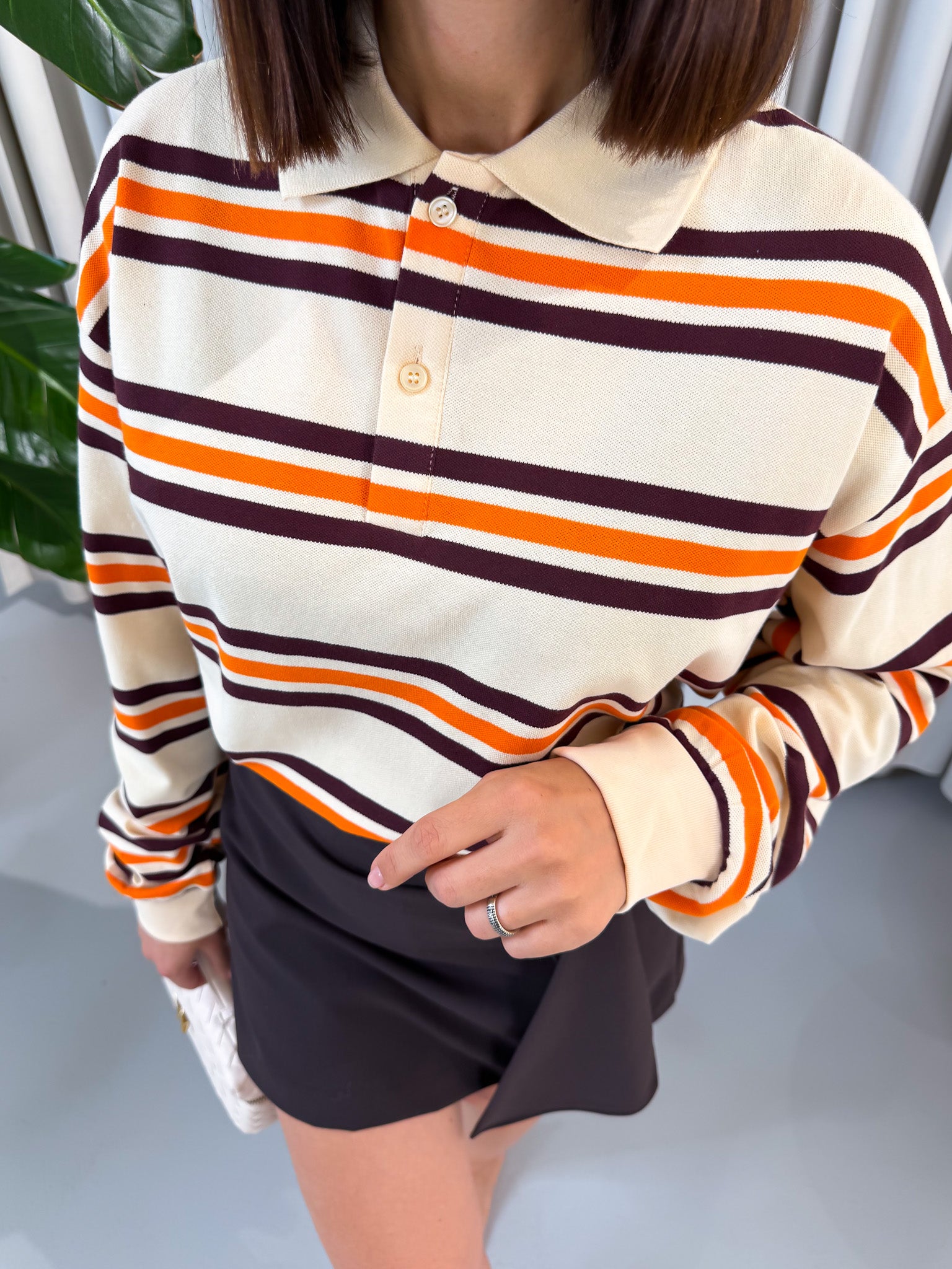 Polo panna a righe