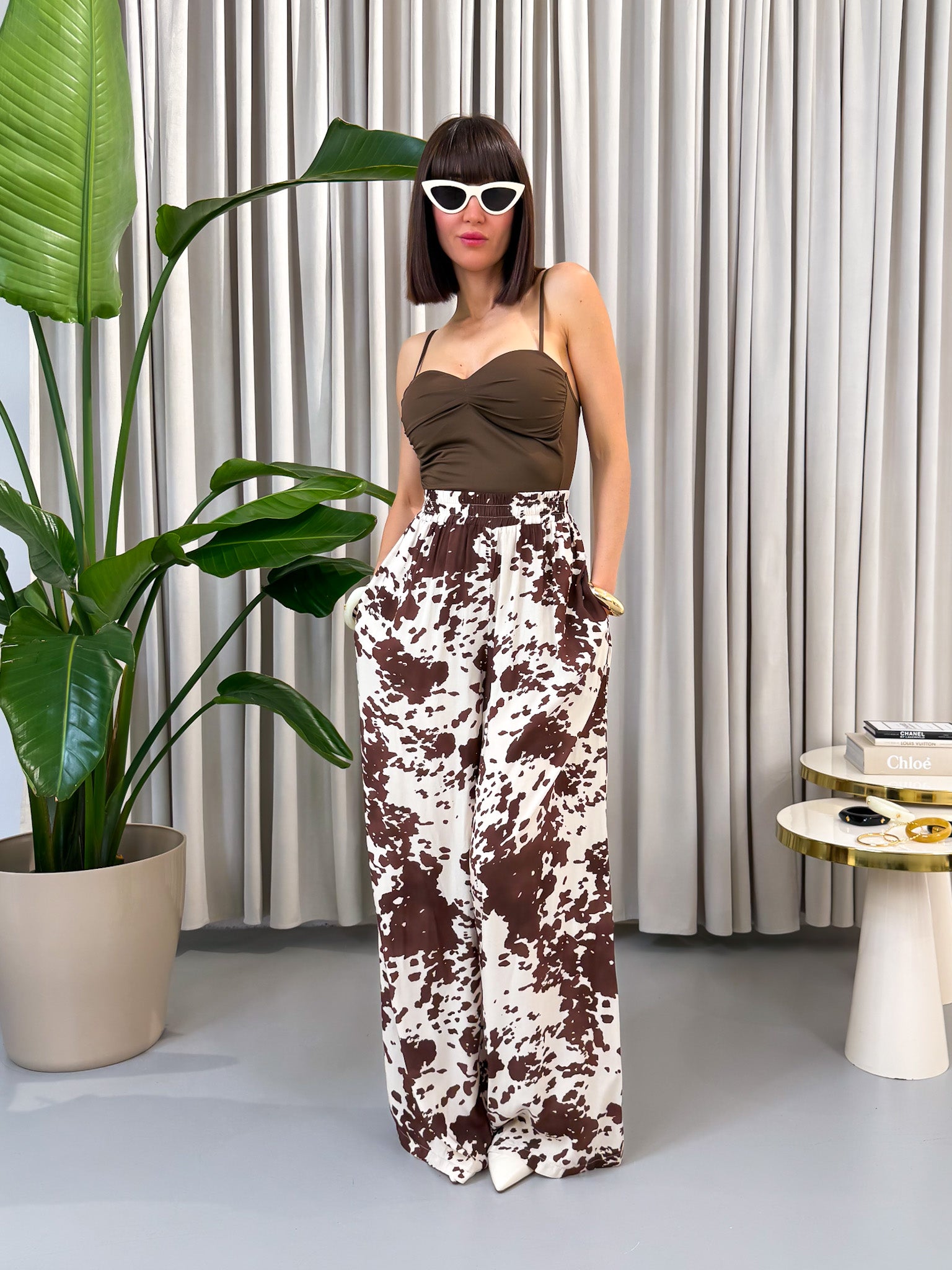 Pantalone cow print