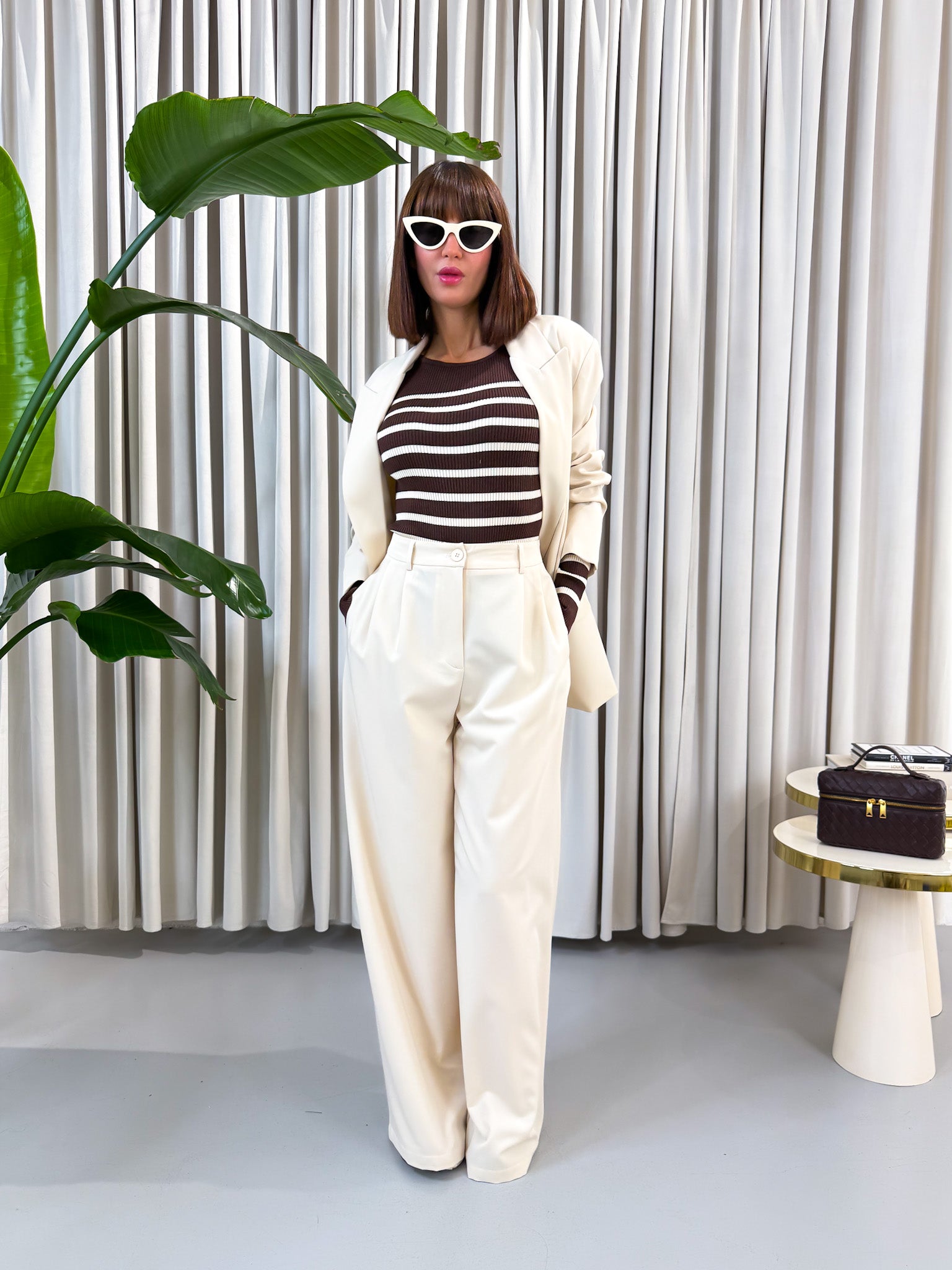 Pantalone sartoriale burro