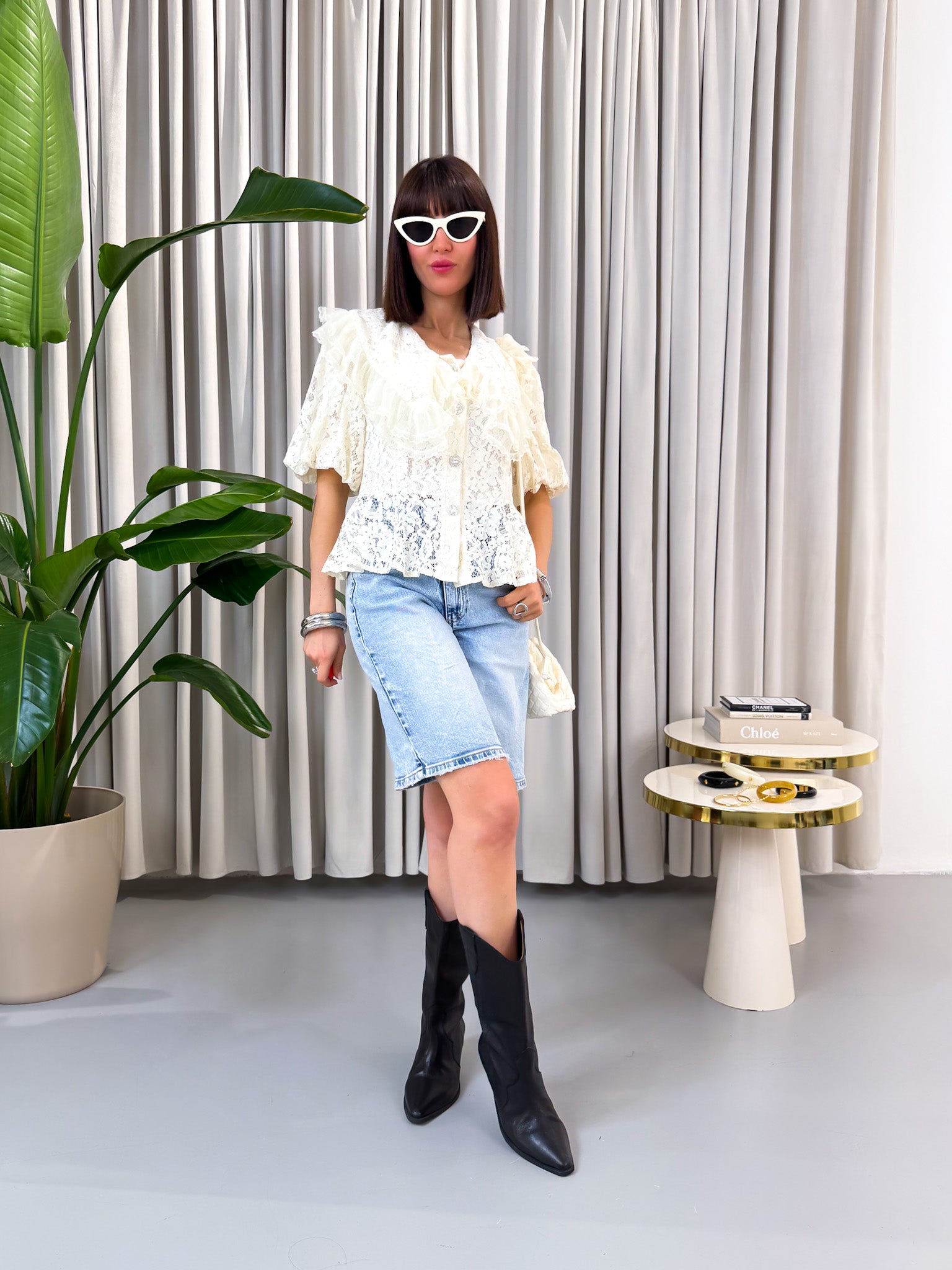 Blusa in pizzo
