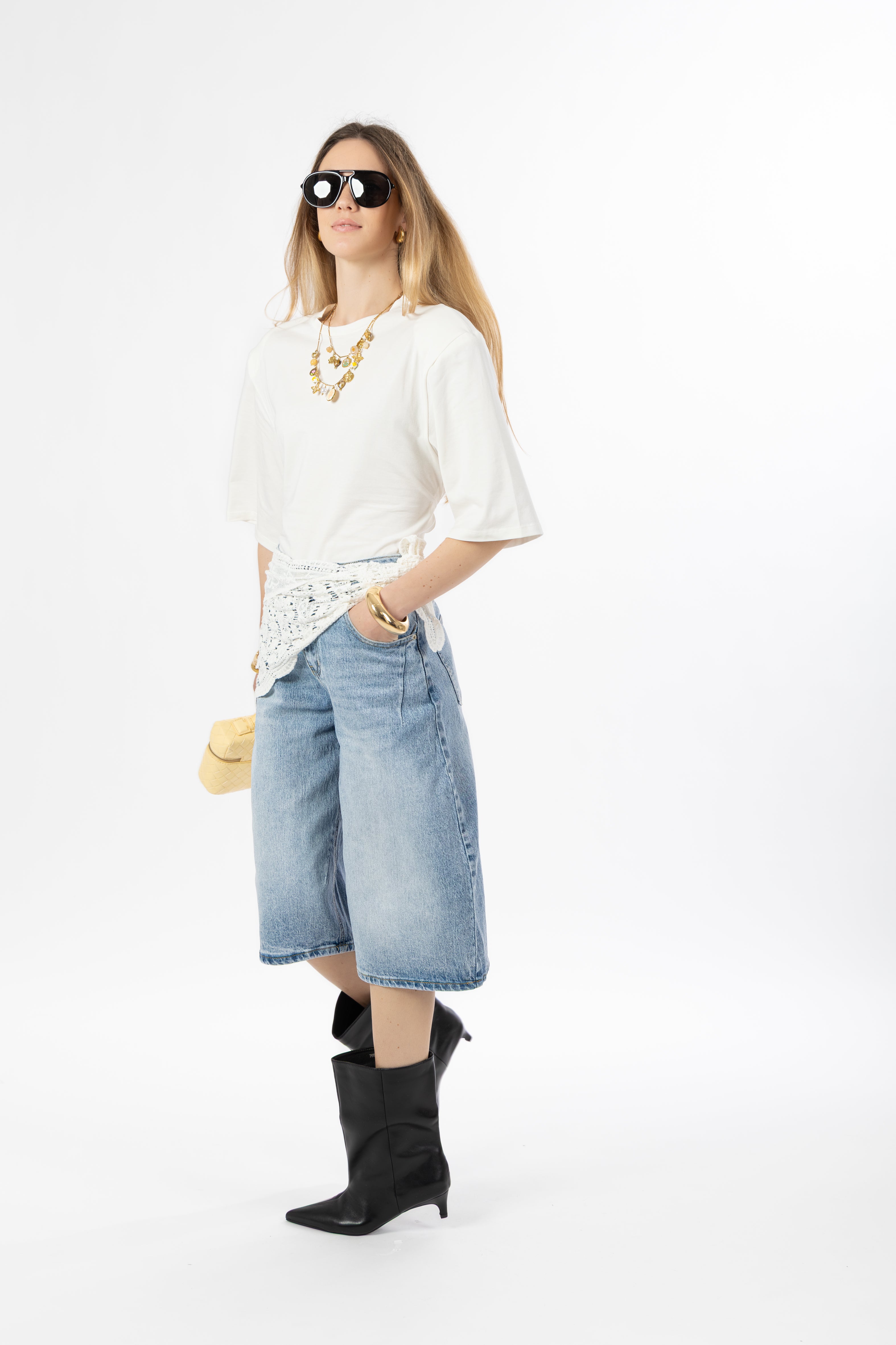 Bermuda balloon jeans