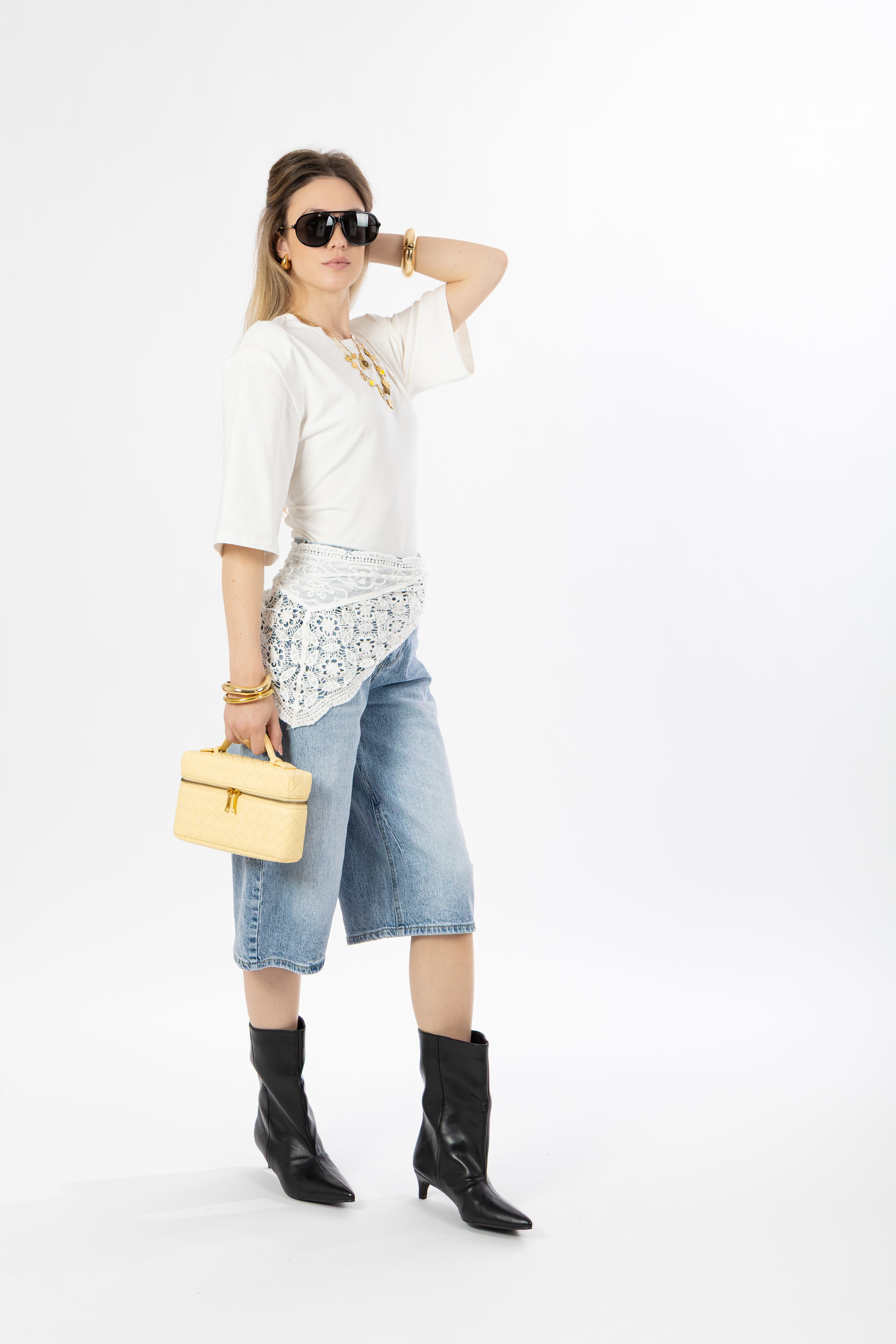 Bermuda balloon jeans